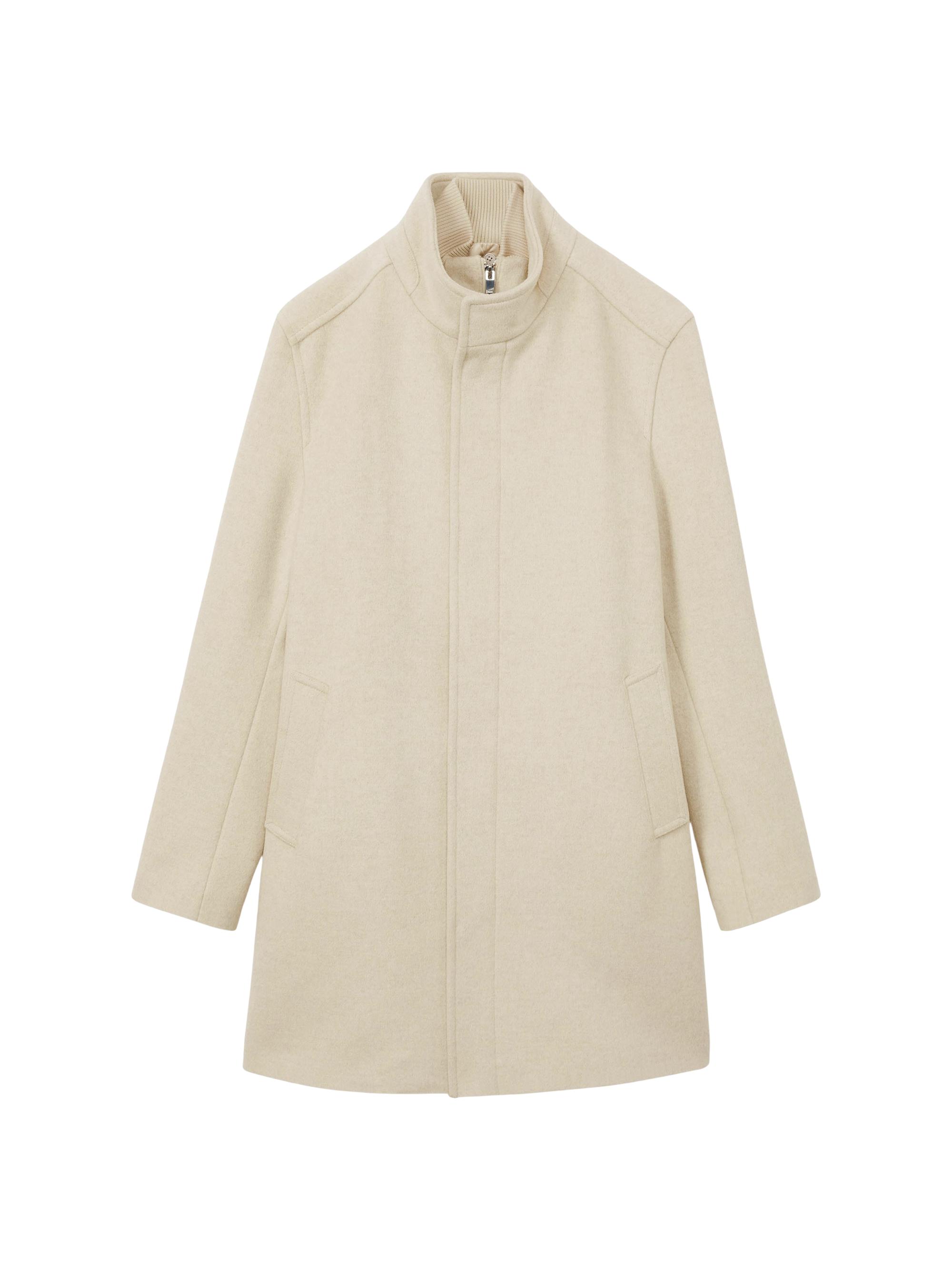 Reiss Men's Fuel Felt Coat - Oatmeal