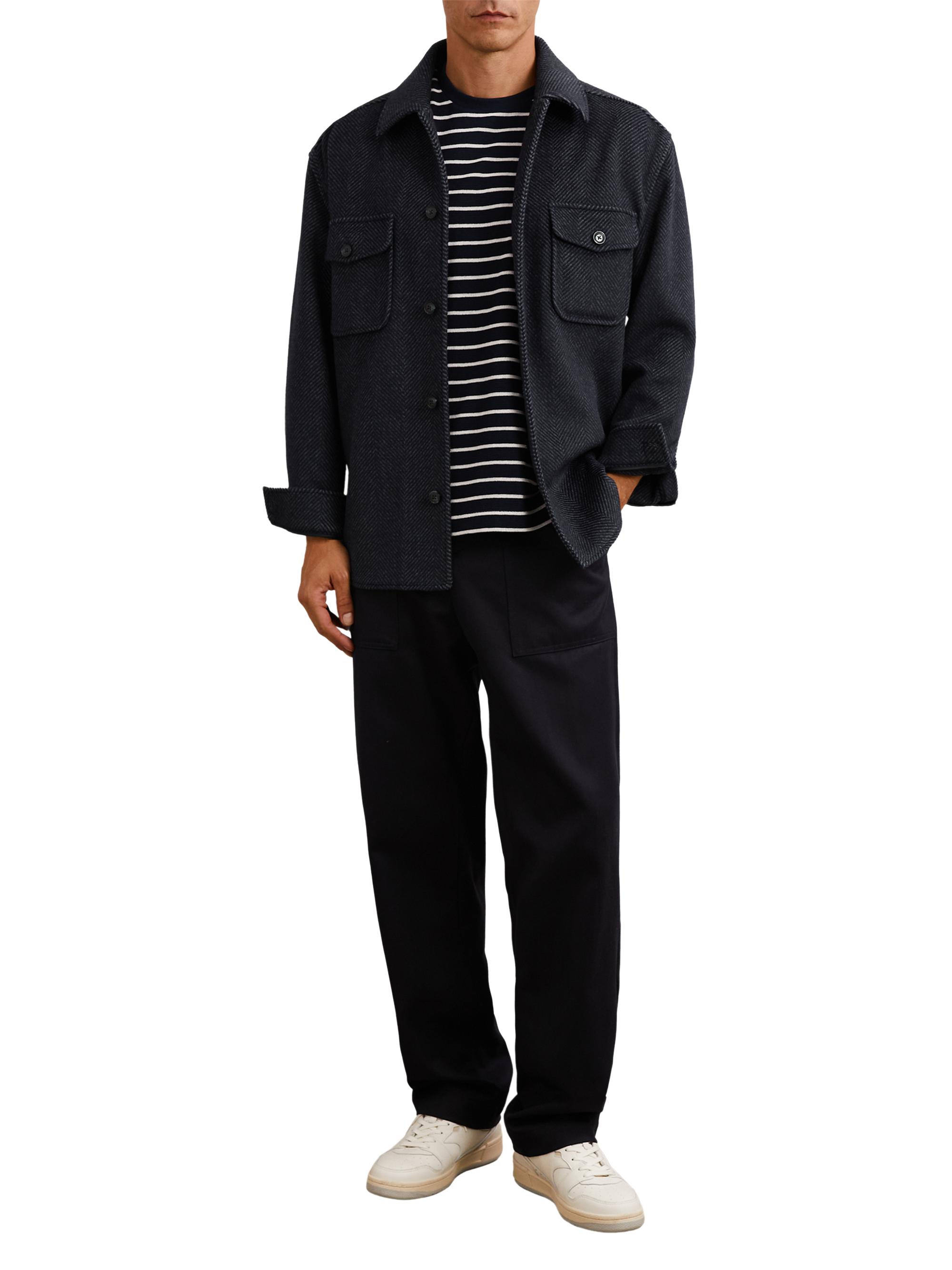 Reiss Compton Herringbone Overshirt | Saks Fifth Avenue