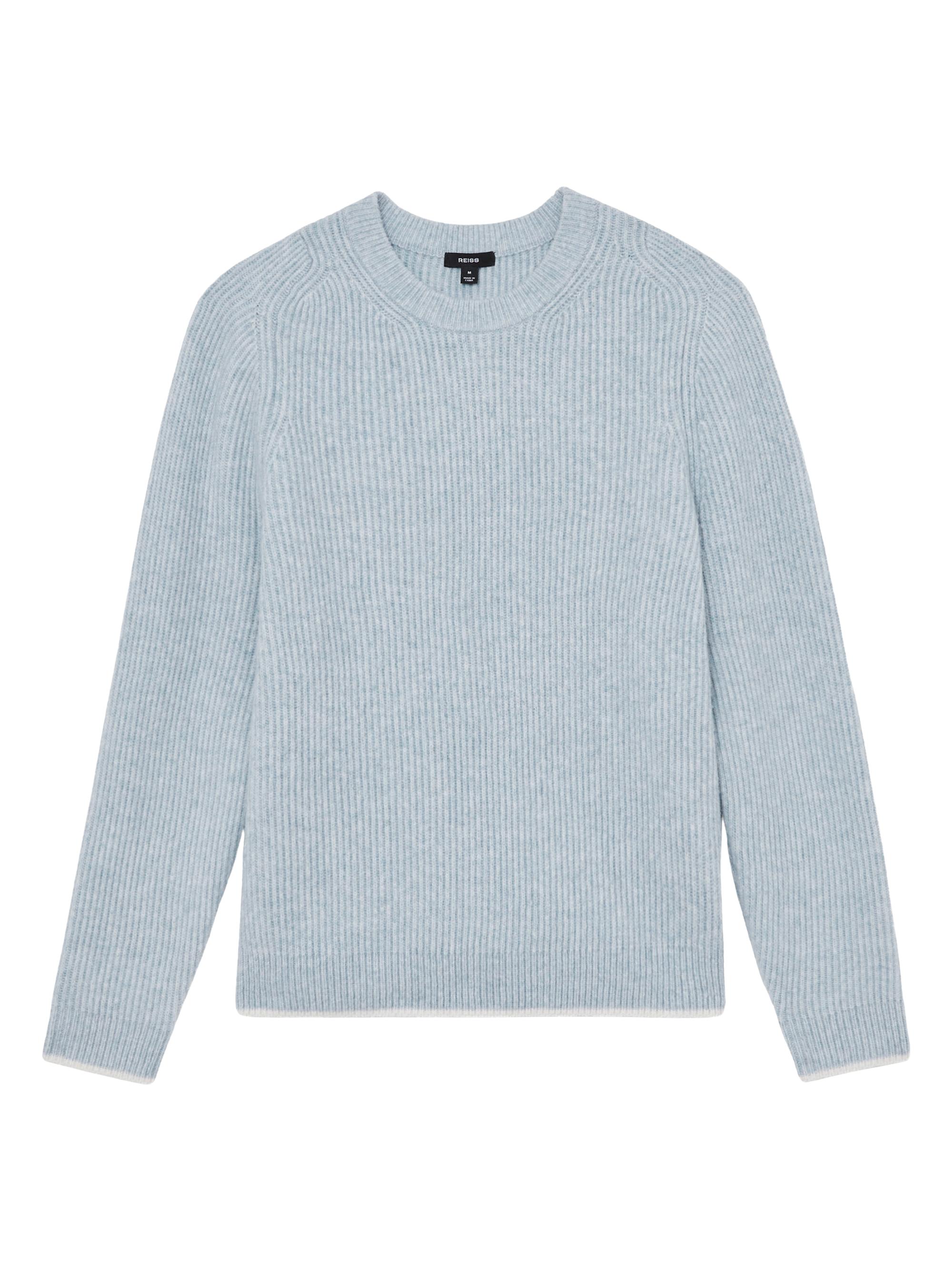 Reiss Men's Crammond Brushed Wool-Blend Sweater - Soft Blue