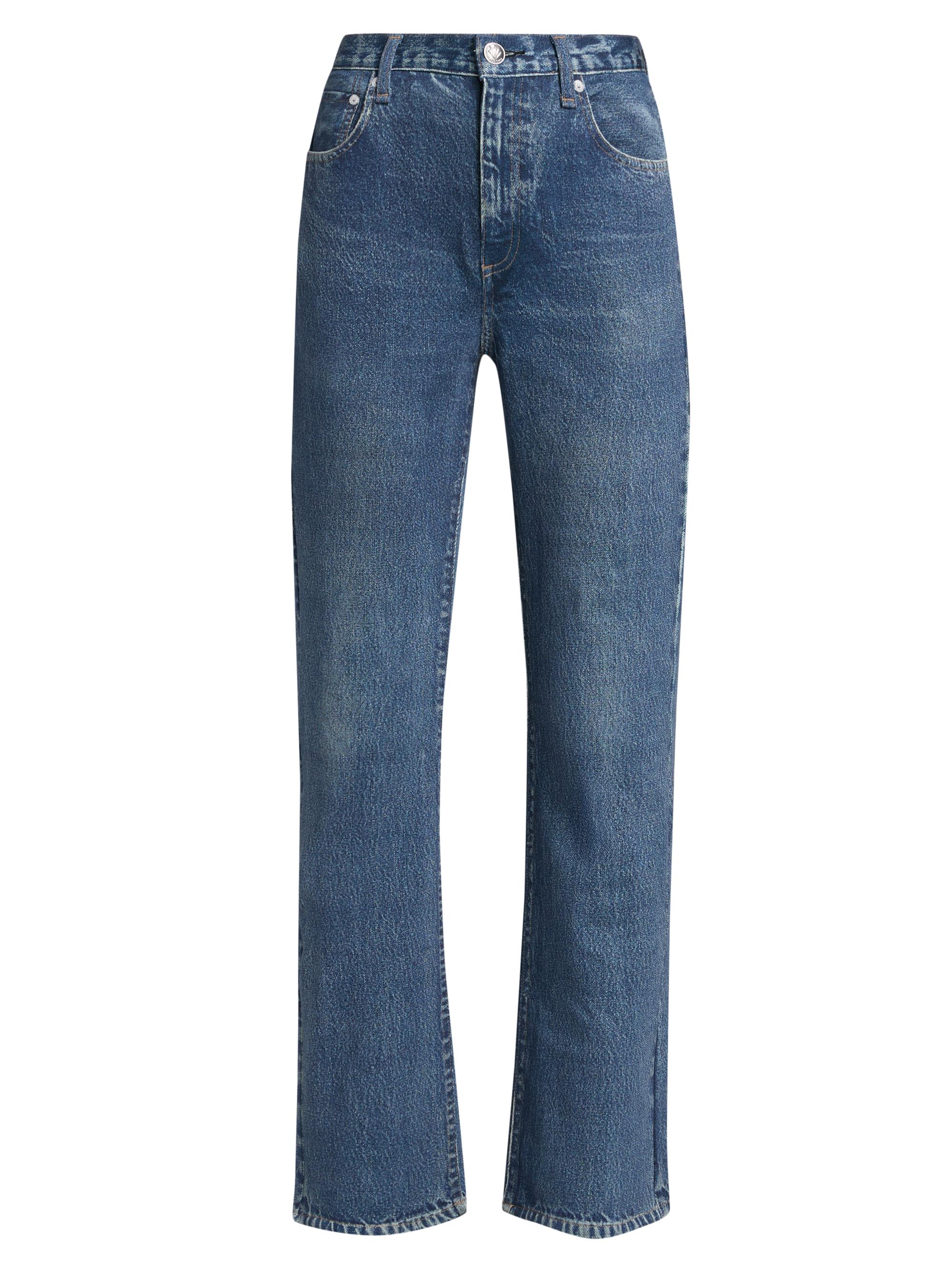 rag & bone Women's rb Miramar Shea Terry Mid-Rise Straight-Leg Pants - Alemeda