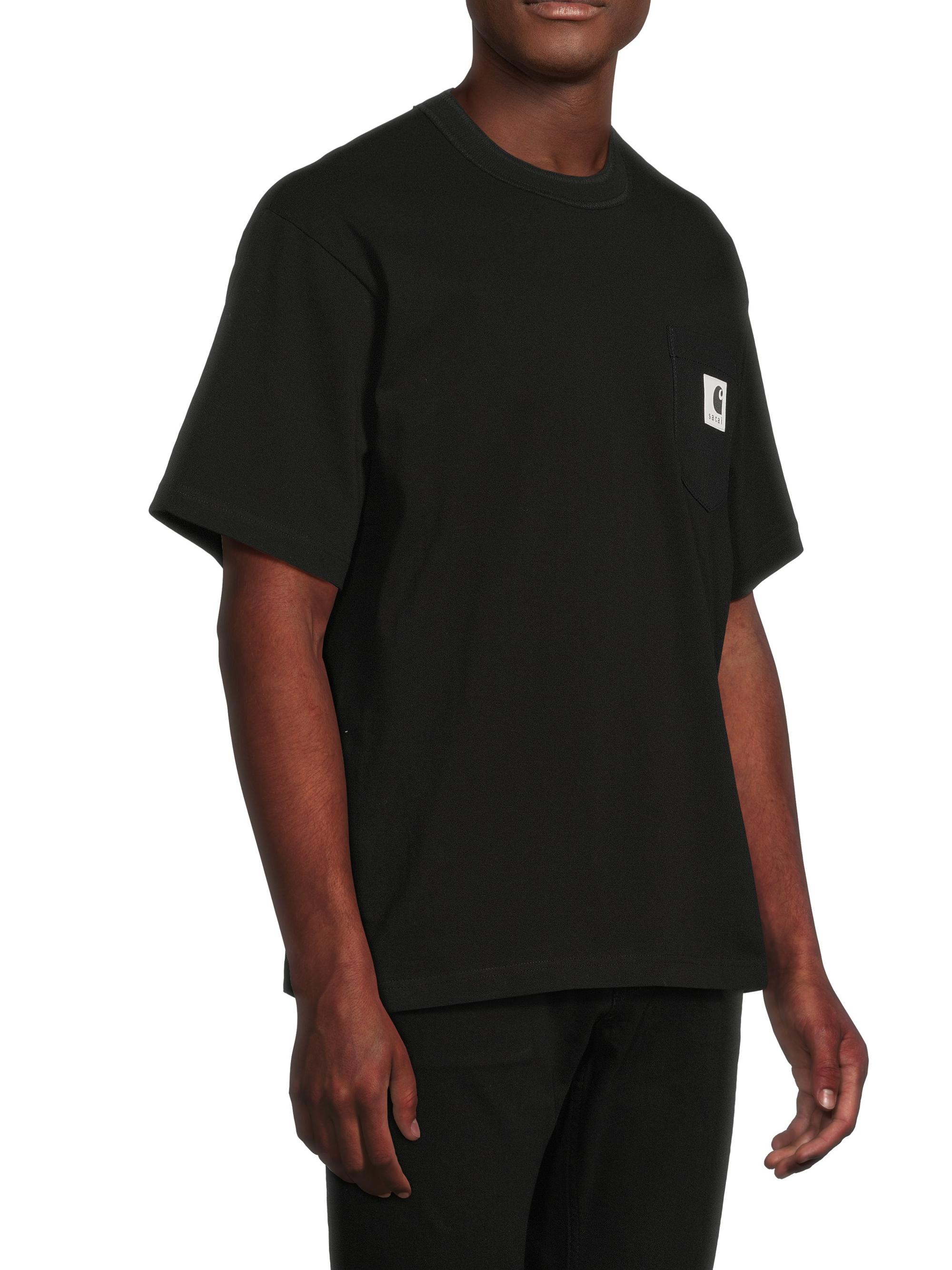 sacai × carhartt WIP 胸ポケットTシャツ ブラック サイズ3 Sacai Sacai x Carhartt WIP Patch Pocket Cotton T-Shirt
