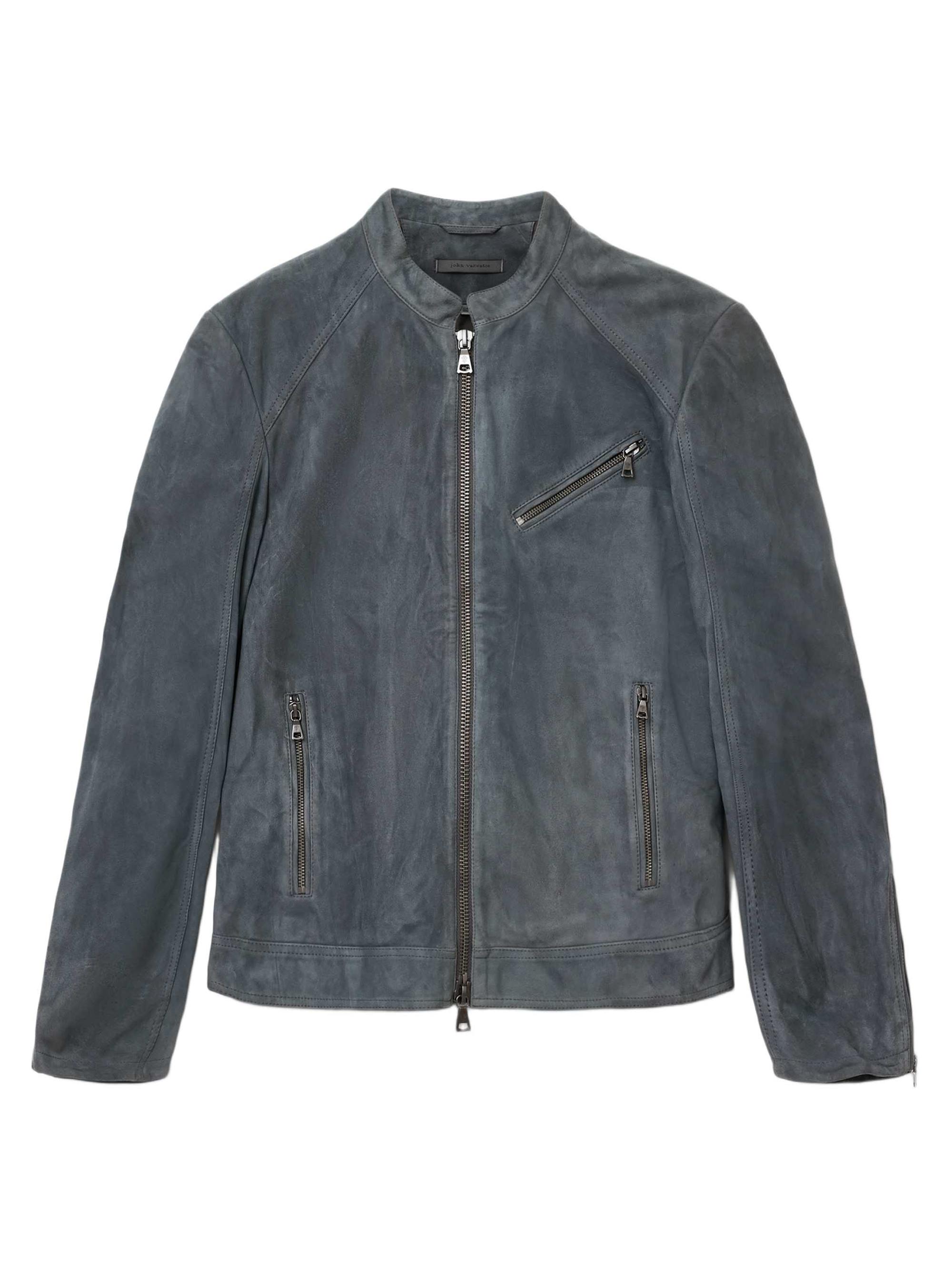 John Varvatos Men's Wren Biker Jacket - Charcoal