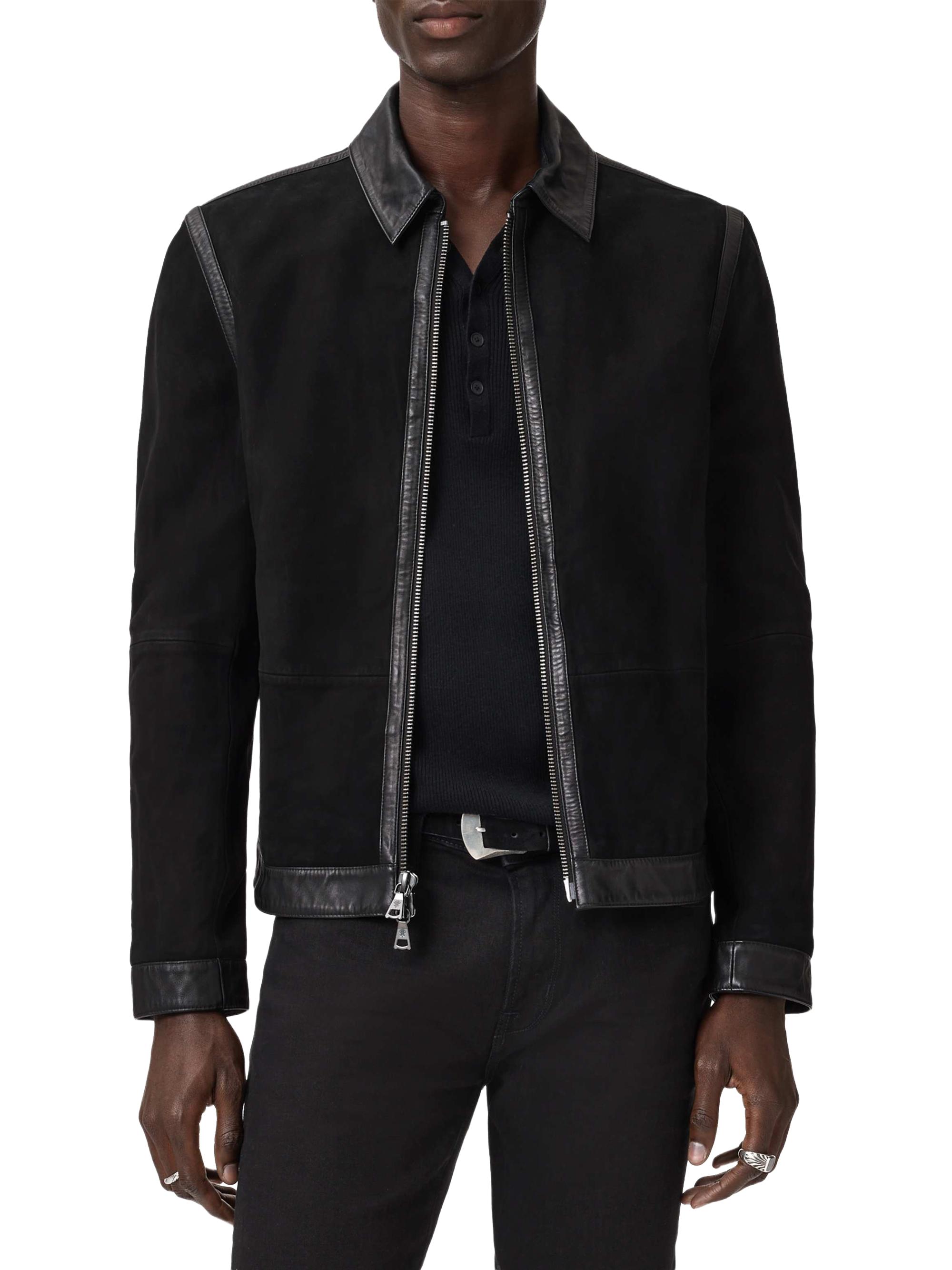 John Varvatos Jaxon Waxed Suede Jacket | Saks Fifth Avenue