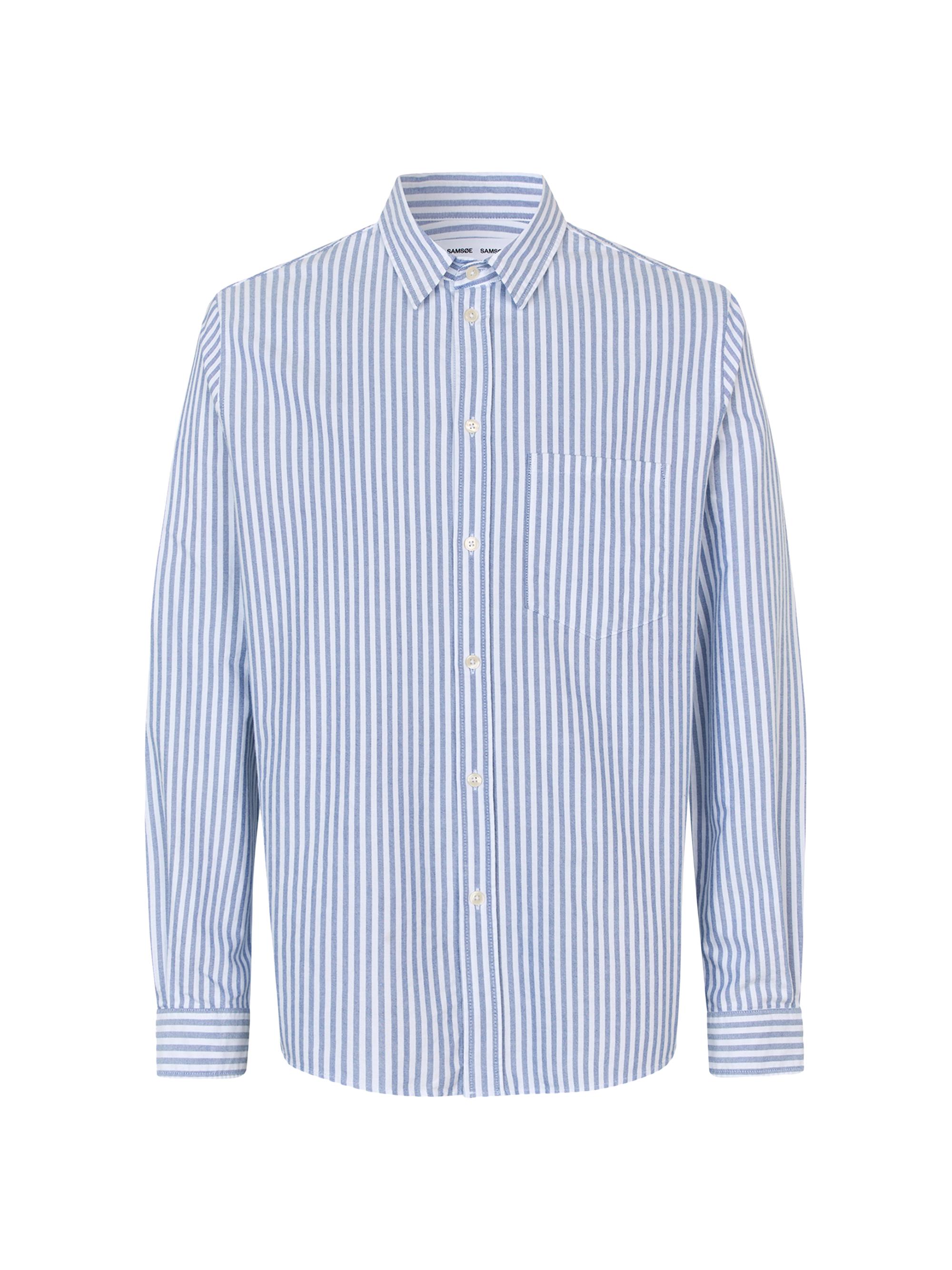 Samsoe Samsoe Men's Saryan Striped Cotton Button-Front Shirt - Oxford Wide Stripe