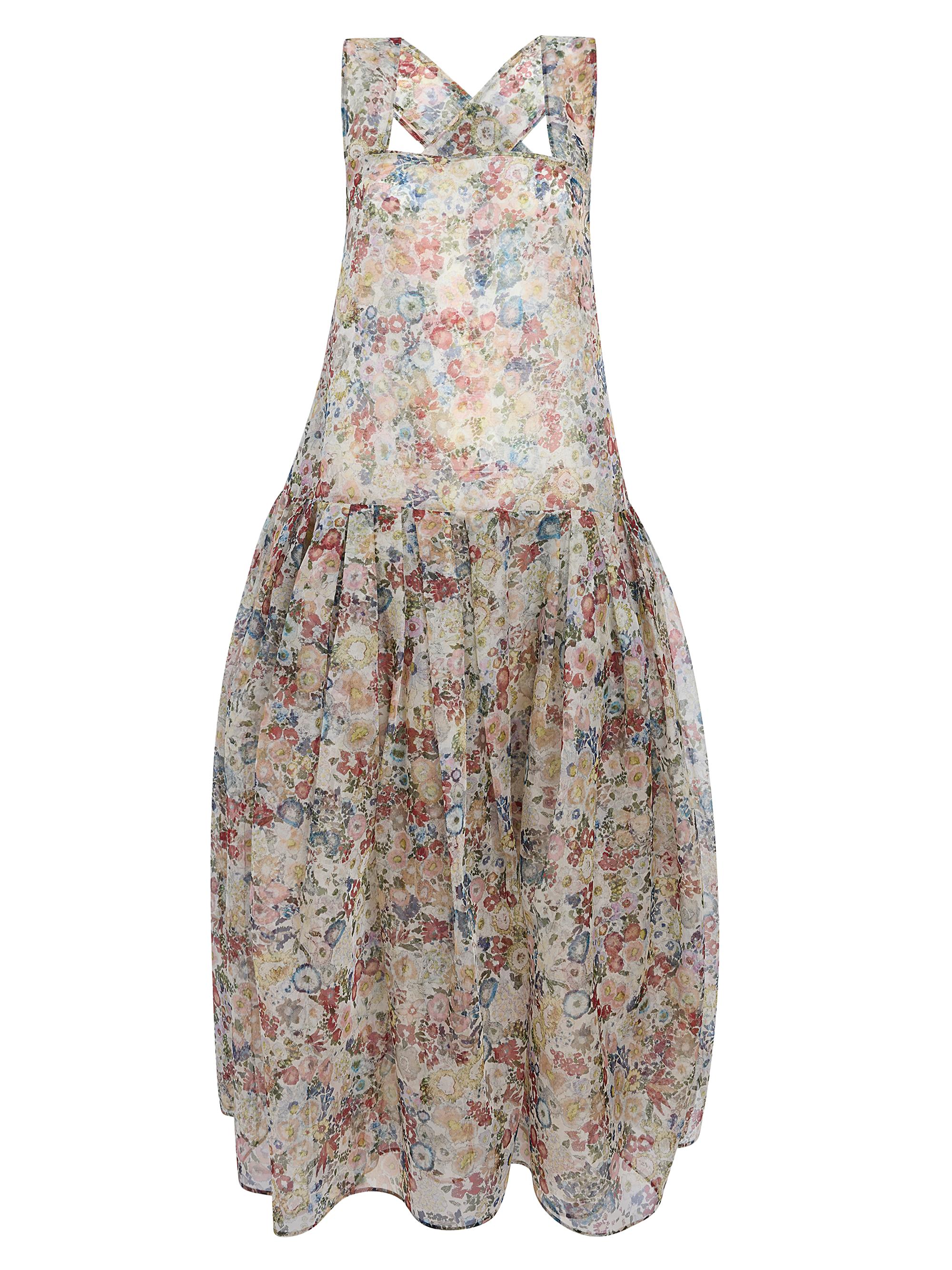 Khaite Women's Amello Floral Silk Strapless Cocktail Dress - Cream Multi
