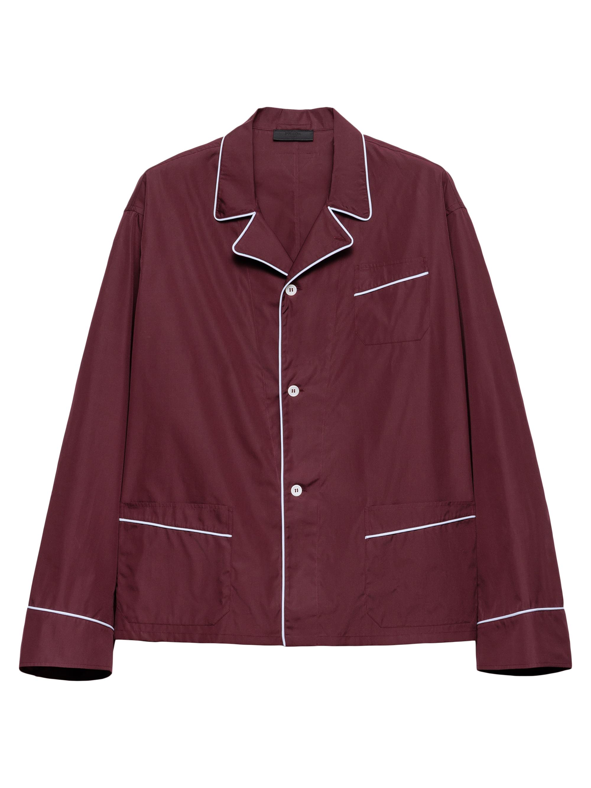 Prada Men's Cotton Shirt - Dark Red