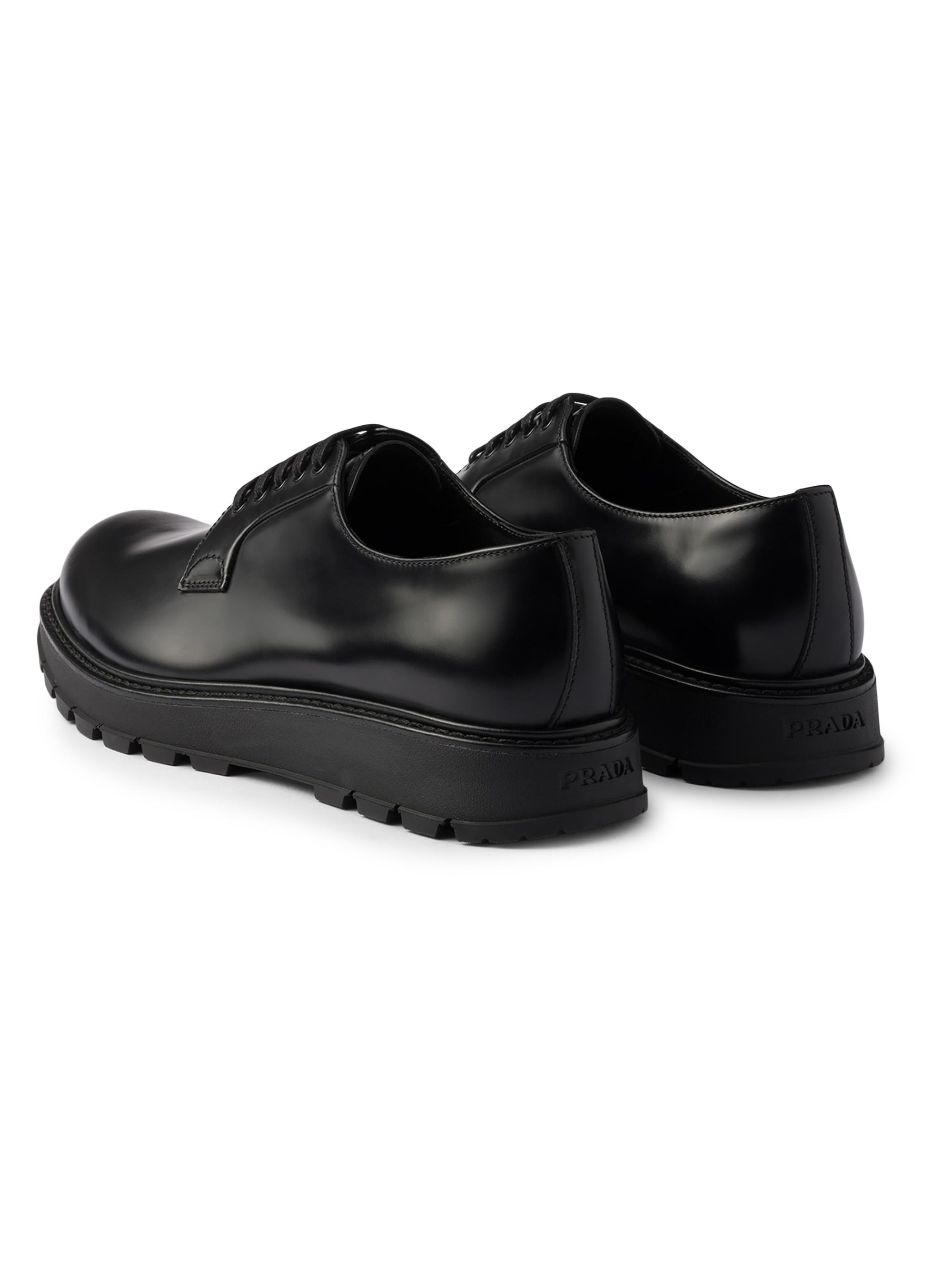 Prada Brushed Leather Lace-Up Dress Shoes | Saks Fifth Avenue