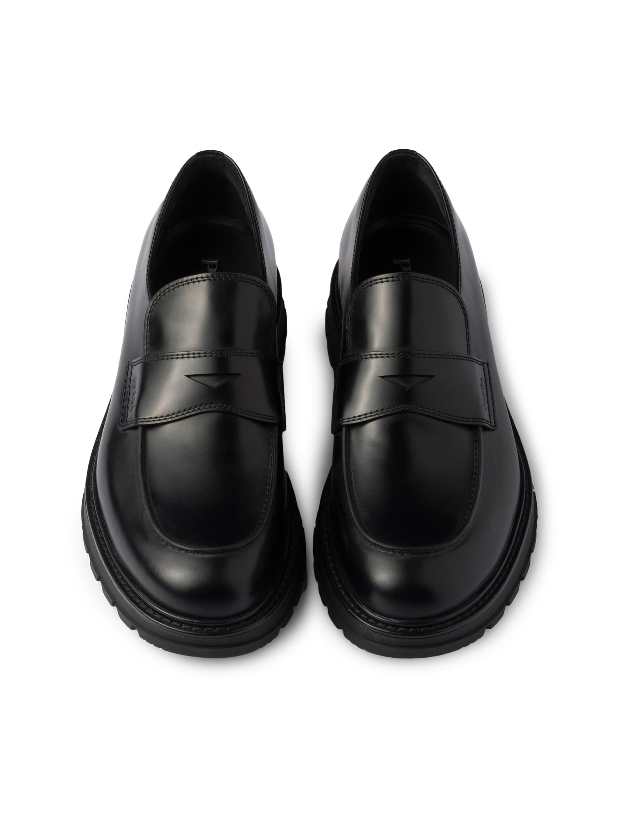 Prada Brushed Leather Loafers | Saks Fifth Avenue