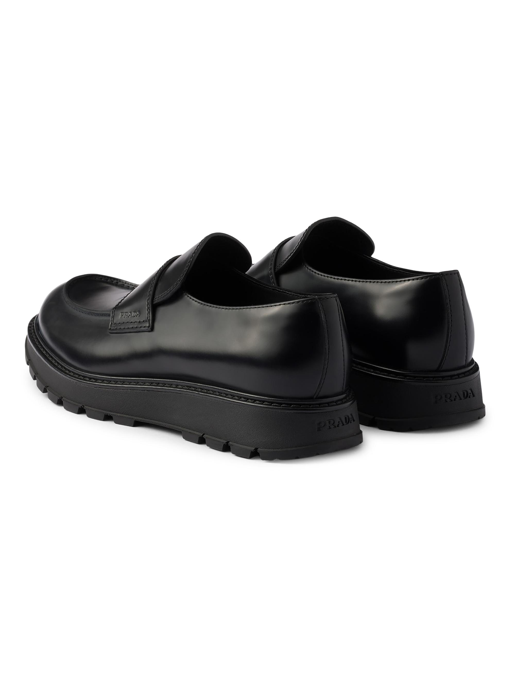 Prada Brushed Leather Loafers | Saks Fifth Avenue