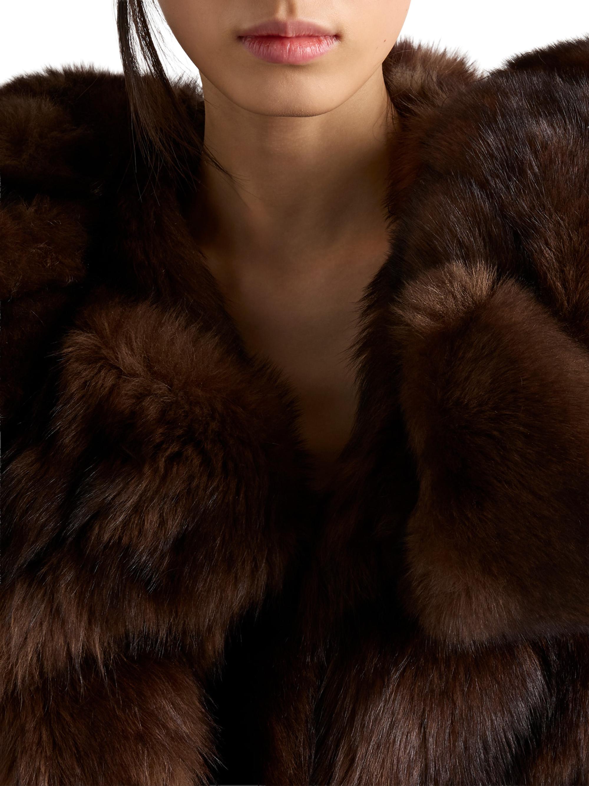 Prada Women's Shearling Coat - Brown | Thumbnail 5