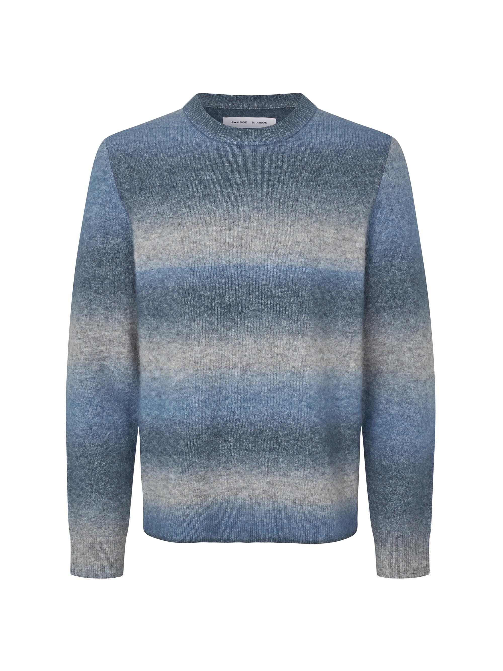 Samsoe Samsoe Men's Aiden Stretch-Wool-Blend Crewneck Sweater - Stellar Stripes