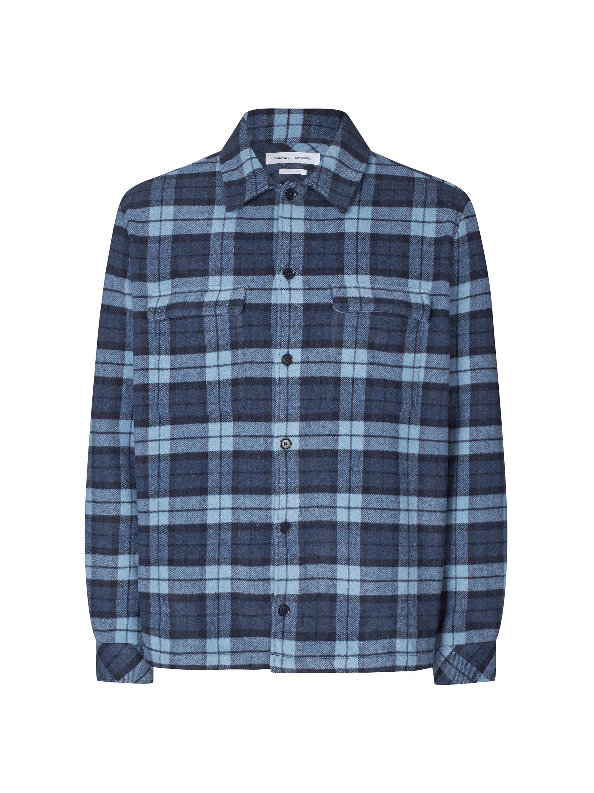 Samsoe Samsoe Men's Sacastor X Plaid Button-Front Overshirt - Stellar Check