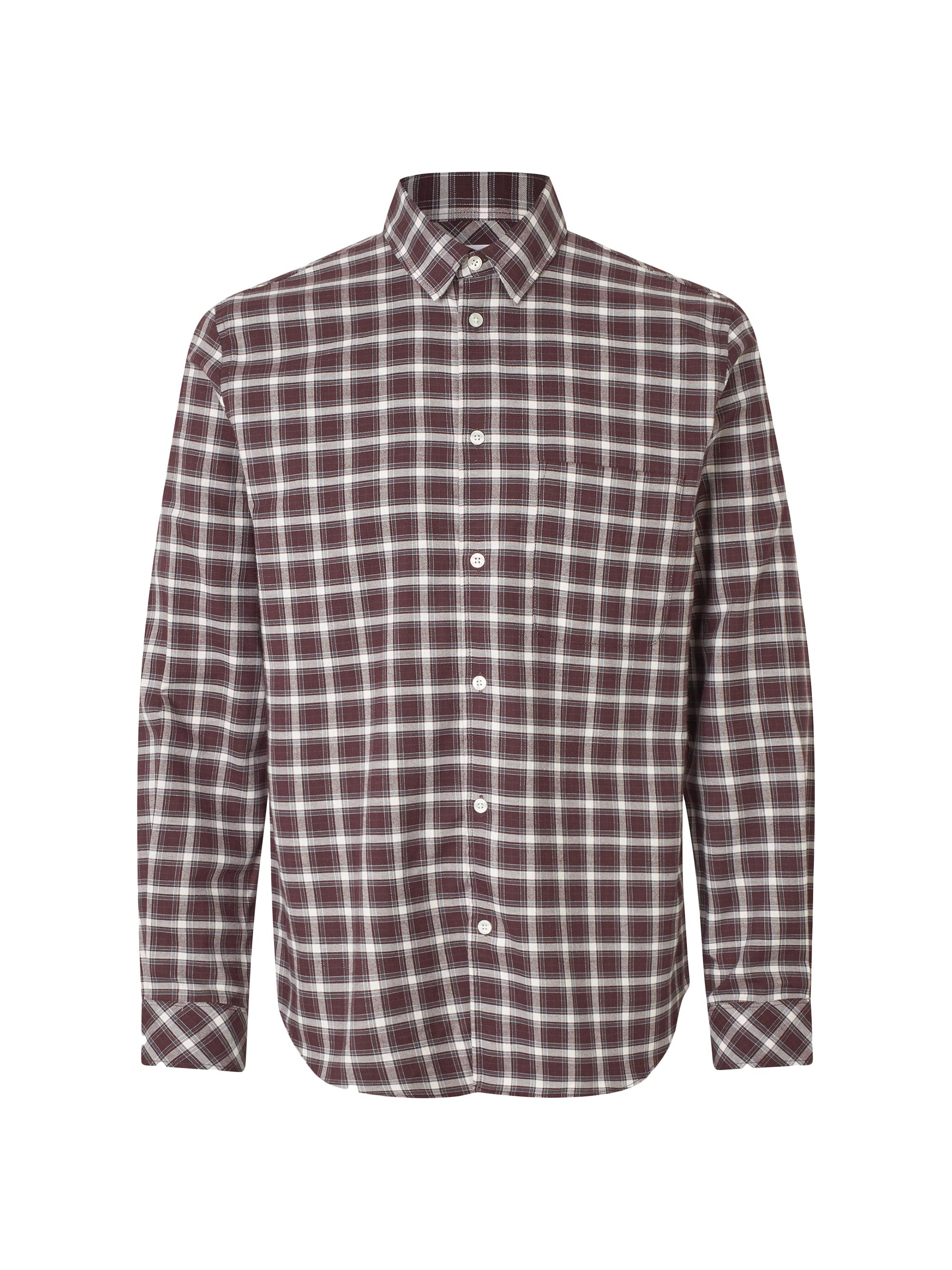 Samsoe Samsoe Men's Saliam NJ Cotton Shirt - Raisin Check
