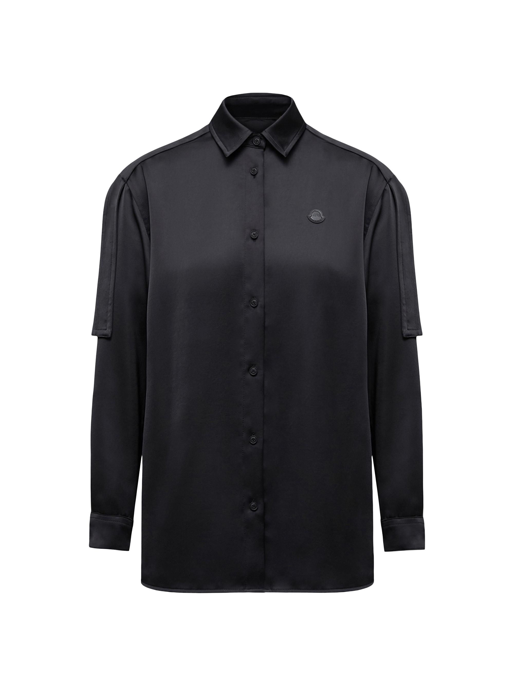 Moncler Genius Women's Moncler x EE72 by Edward Enninful Shirt in Satin - Black