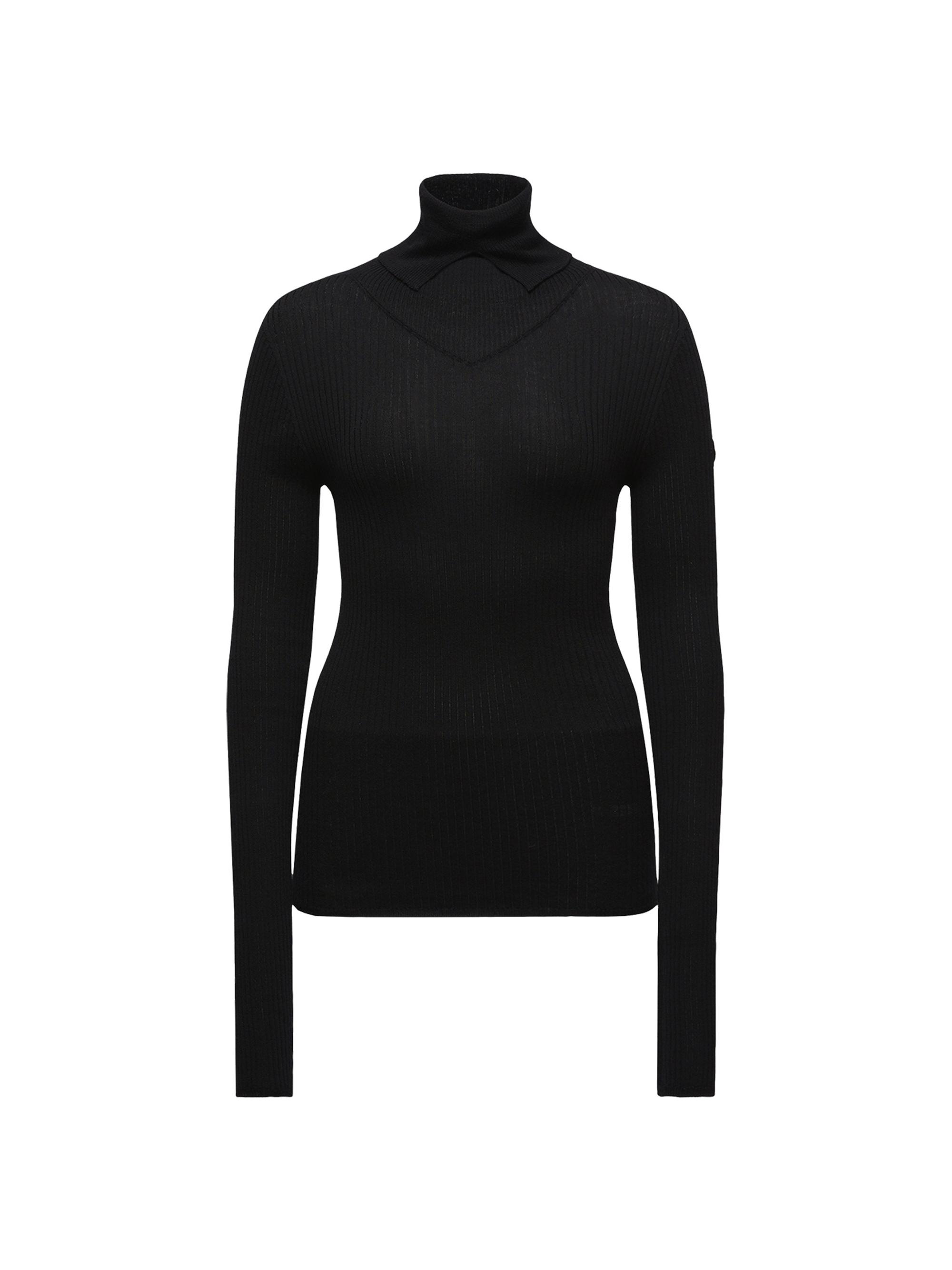 Moncler Genius Women's Moncler x EE72 by Edward Enninful Turtleneck Sweater in Wool - Black