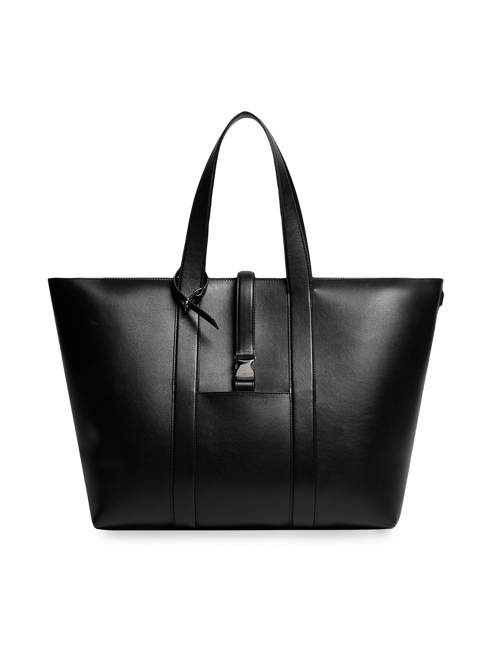 Moncler Genius Women's Moncler x EE72 by Edward Enninful EE Tote Bag in Leather - Black