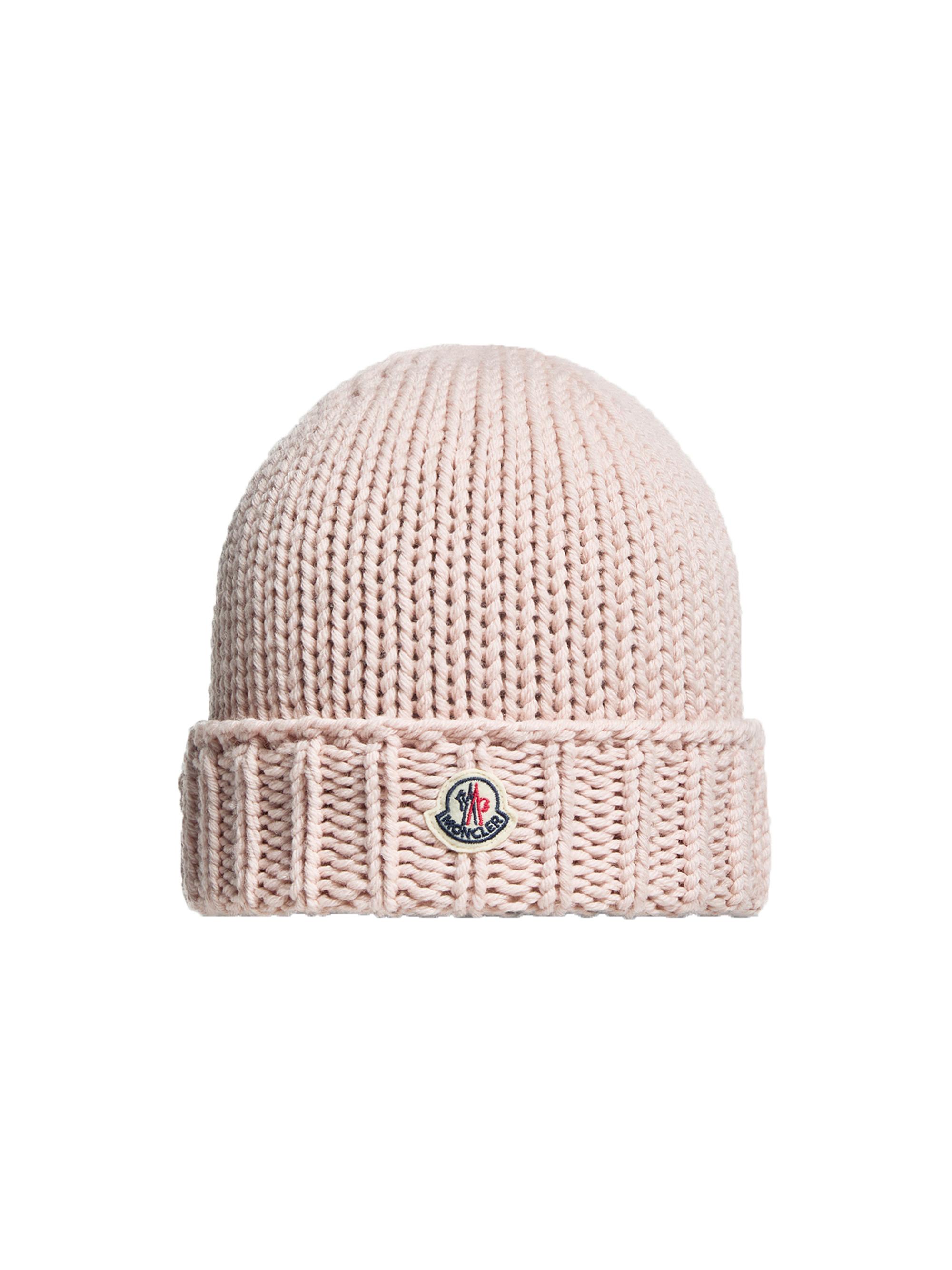 Moncler Little Girl's & Girl's Beanie Hat in Wool - Pink
