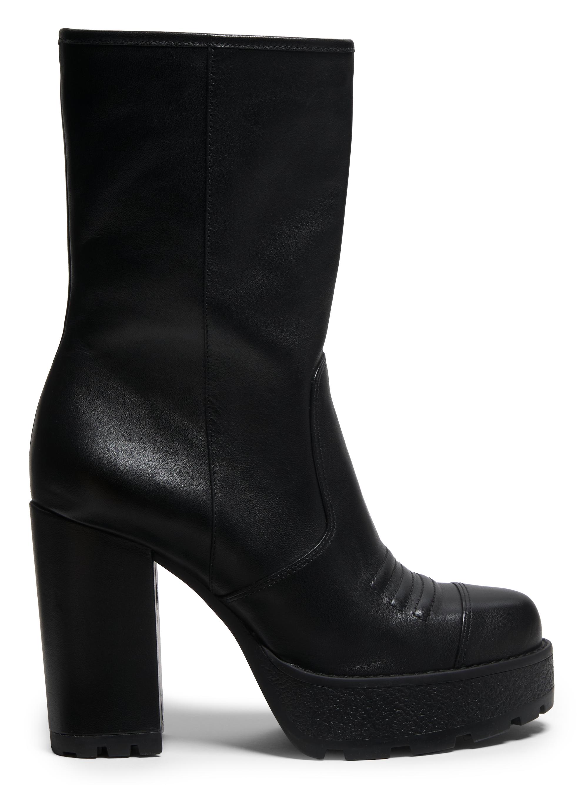 Cinq à Sept Women's Marley 110MM Leather Platform Boots - Black