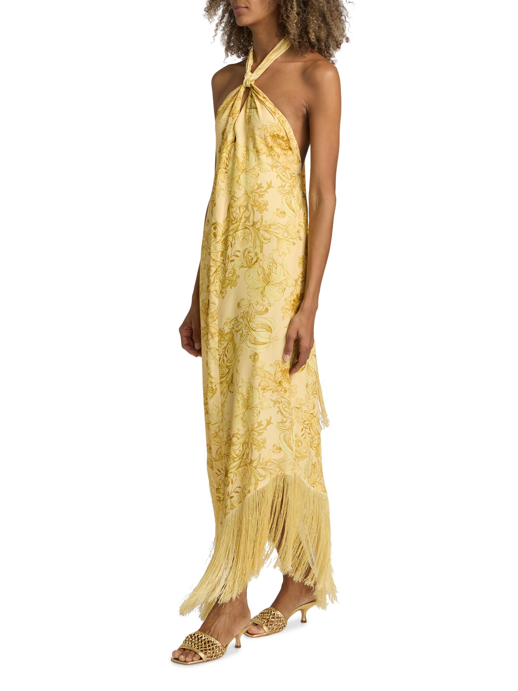 Hemant & Nandita Zar Jacquard Fringed Maxi Dress | Saks Fifth Avenue