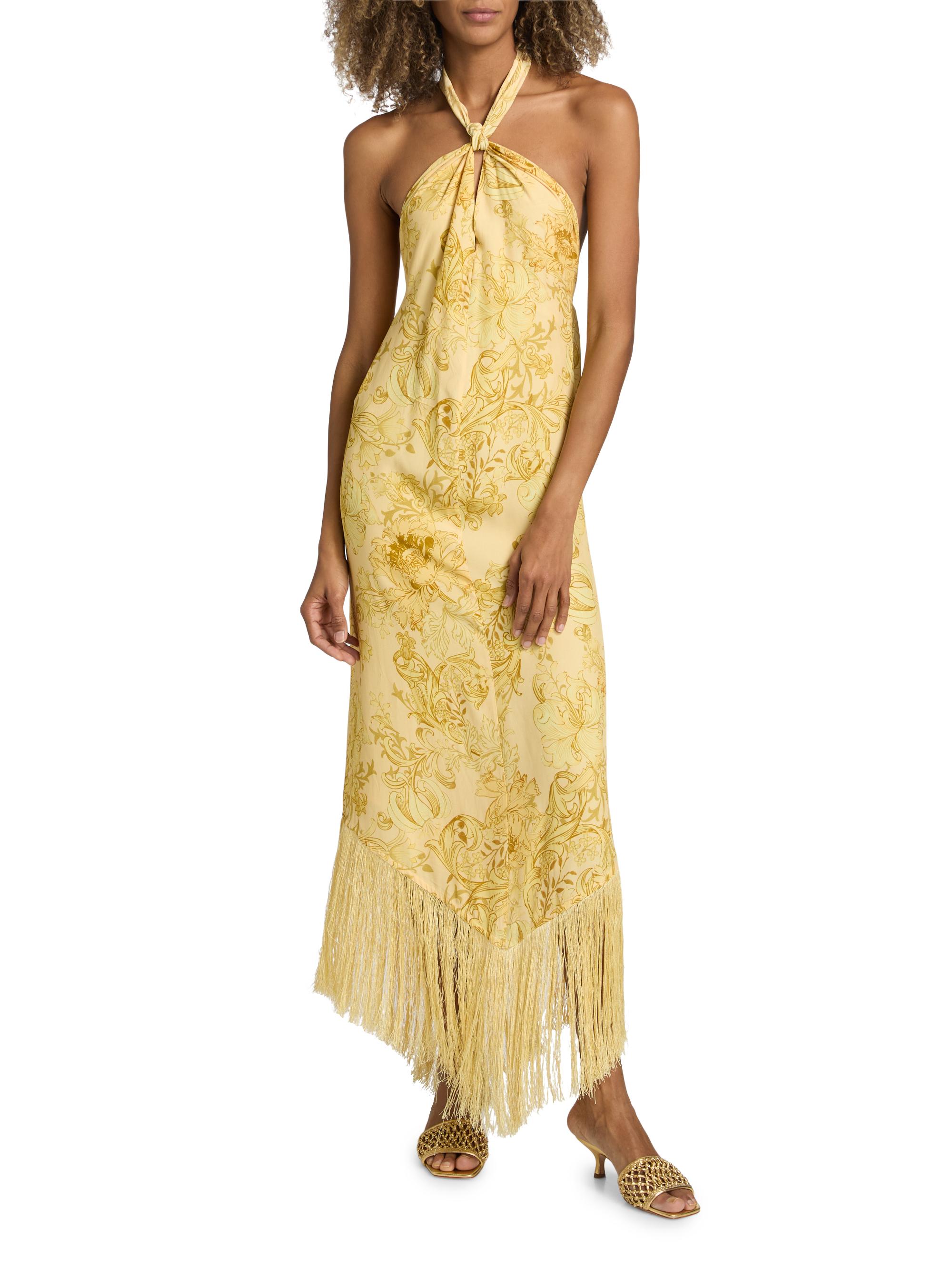 Hemant & Nandita Zar Jacquard Fringed Maxi Dress | Saks Fifth Avenue