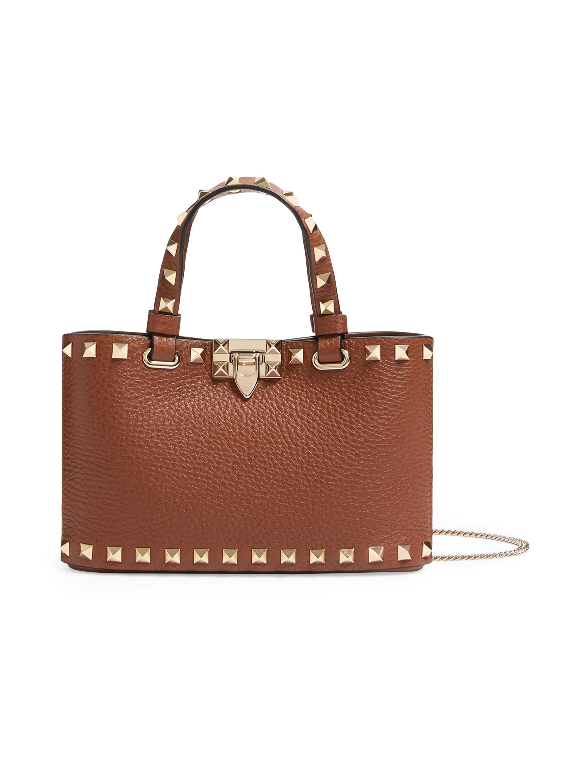 Valentino Garavani Mini Rockstud Raffia Shoulder Bag | Saks