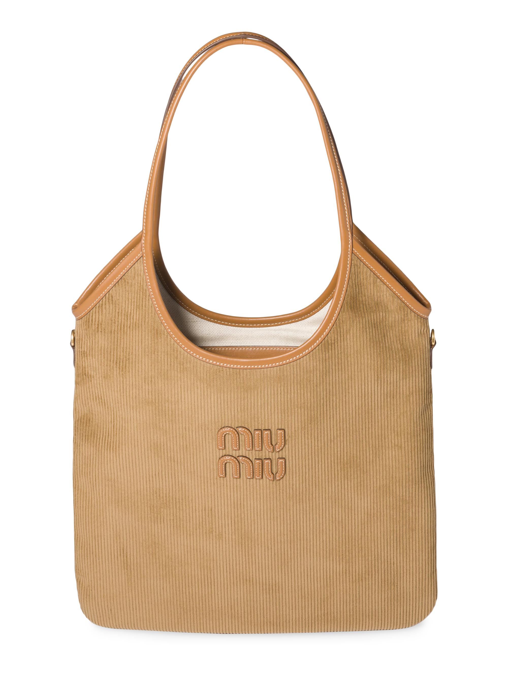 Miu Miu Raffia-Effect Woven Shoulder Bag | Saks Fifth Avenue