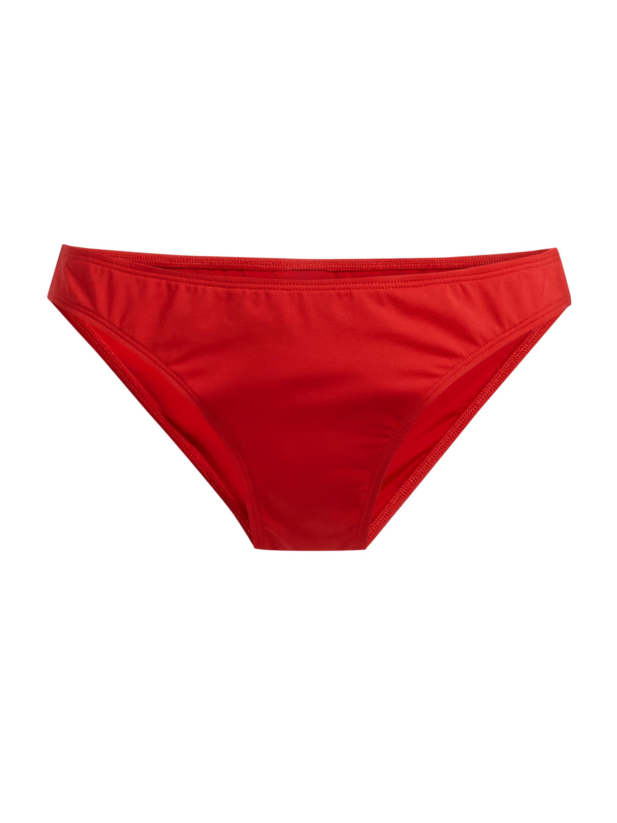 Nili Lotan Women's Stretch Low-Rise Bikini Bottom - Red