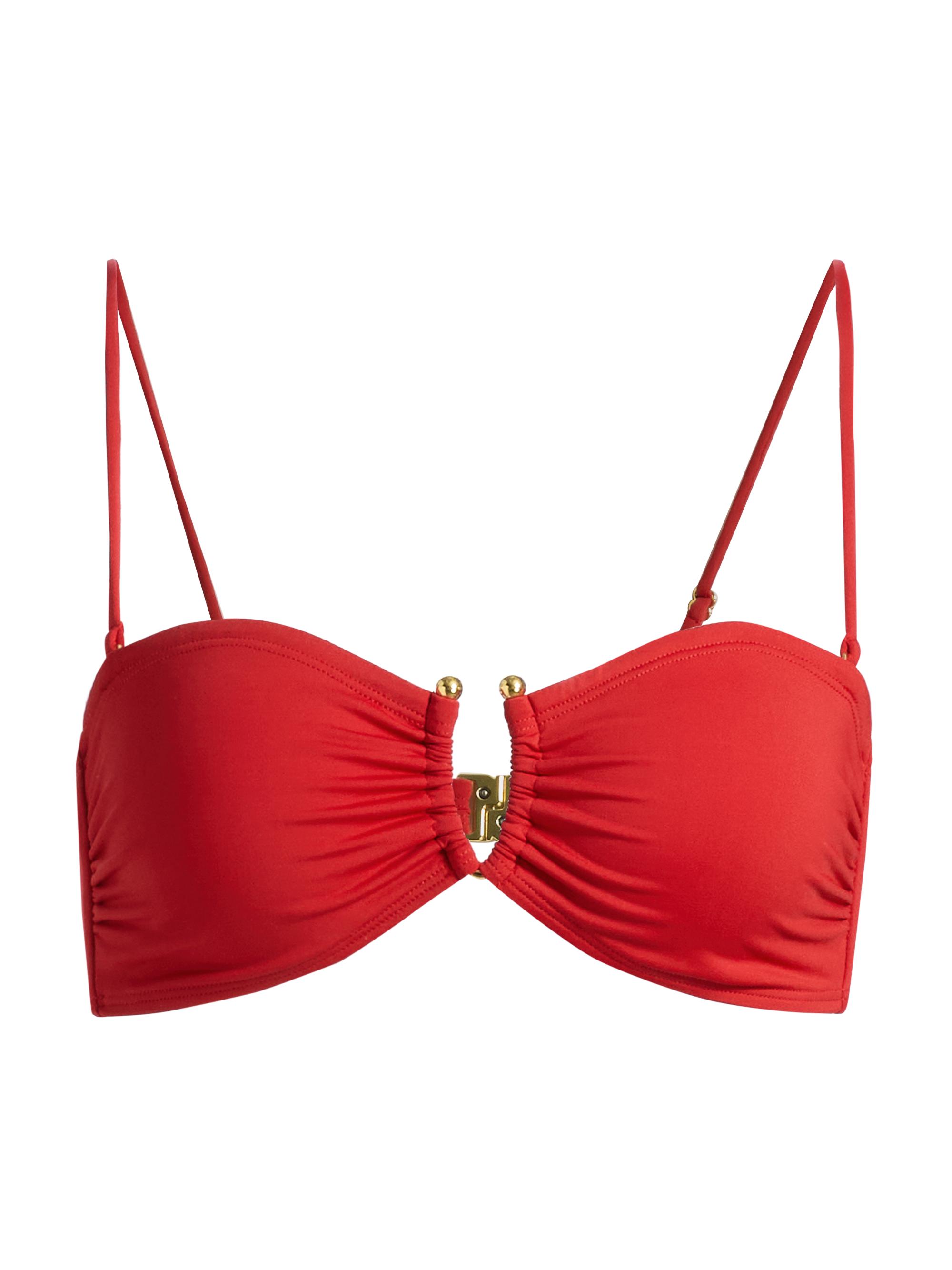 Nili Lotan Women's Bandeau Bikini Top - Red