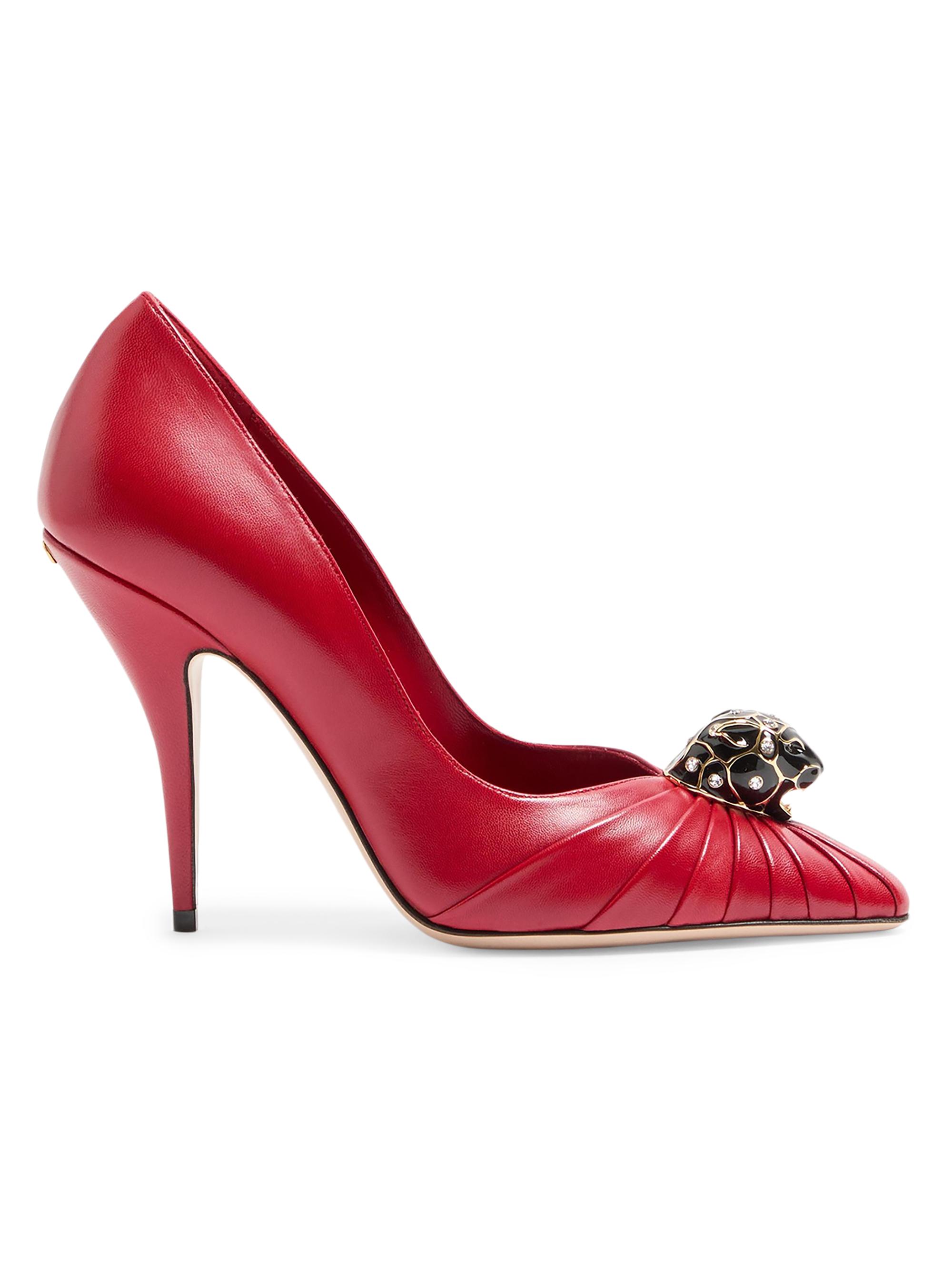 Valentino Garavani Women's Panthea Goatskin 105MM Pumps - Red
