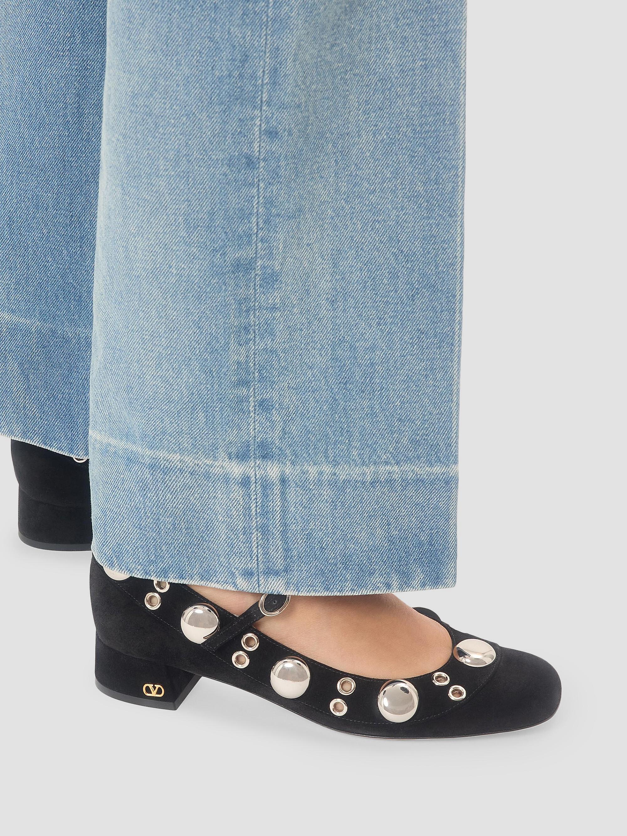 Valentino Garavani Nellcôte Mary-Jane 30MM Pumps in Crust Leather