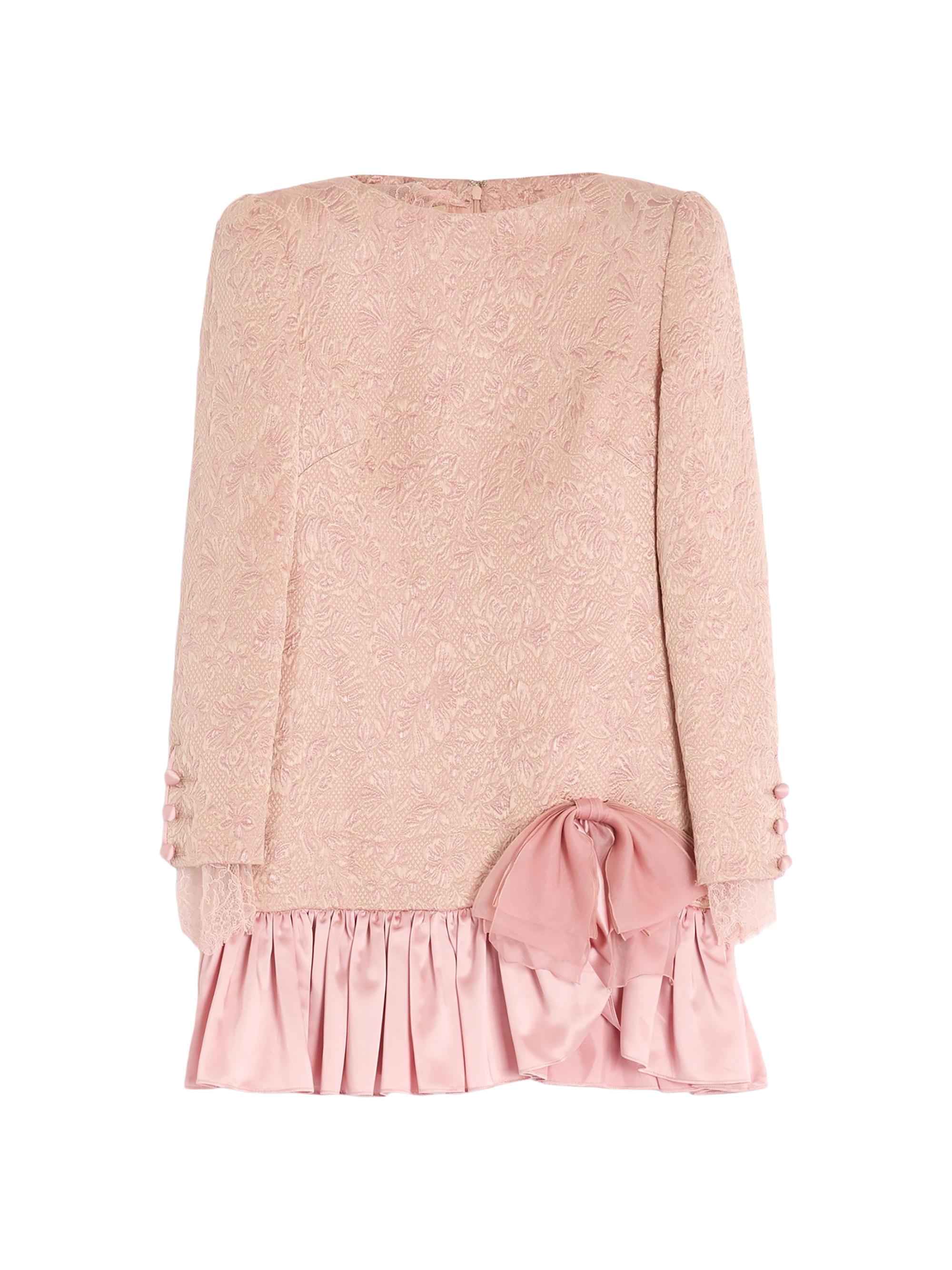 Valentino Garavani Women's Floral Matelassé Short Dress - Vintage Rose