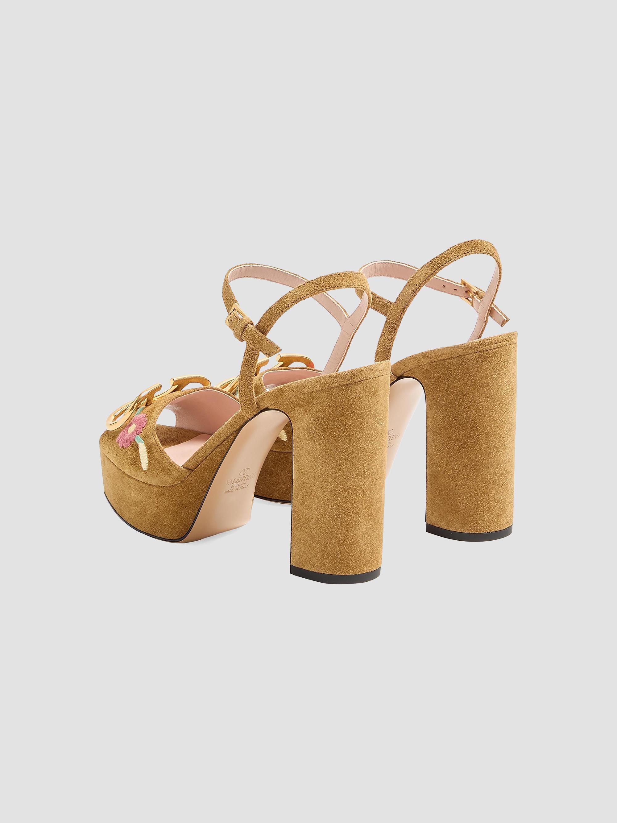 Valentino Garavani VLogo Signature 115MM Platform Sandals in Split