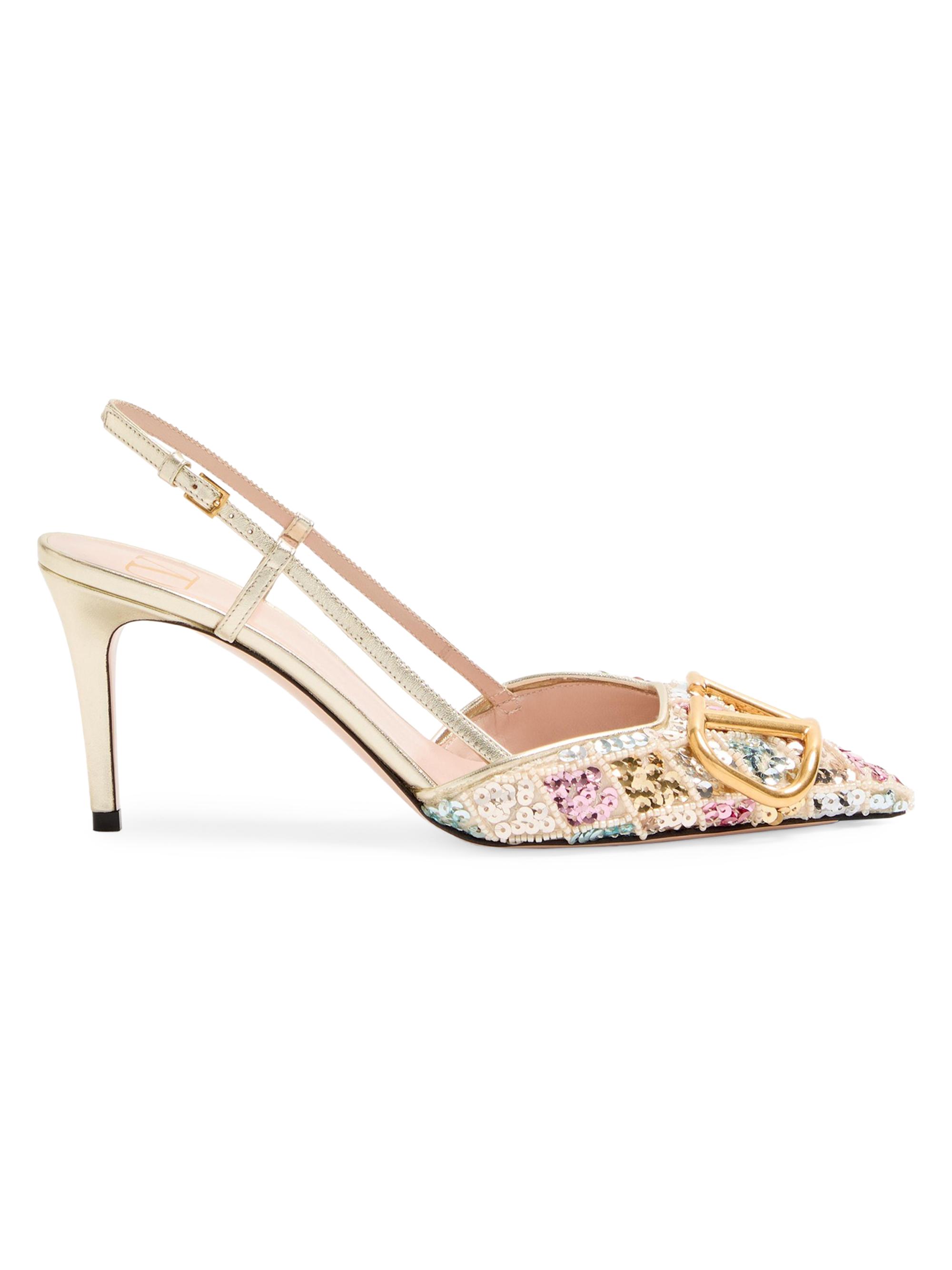 Valentino Garavani VLogo Signature 80MM Slingback Pumps Décolleté