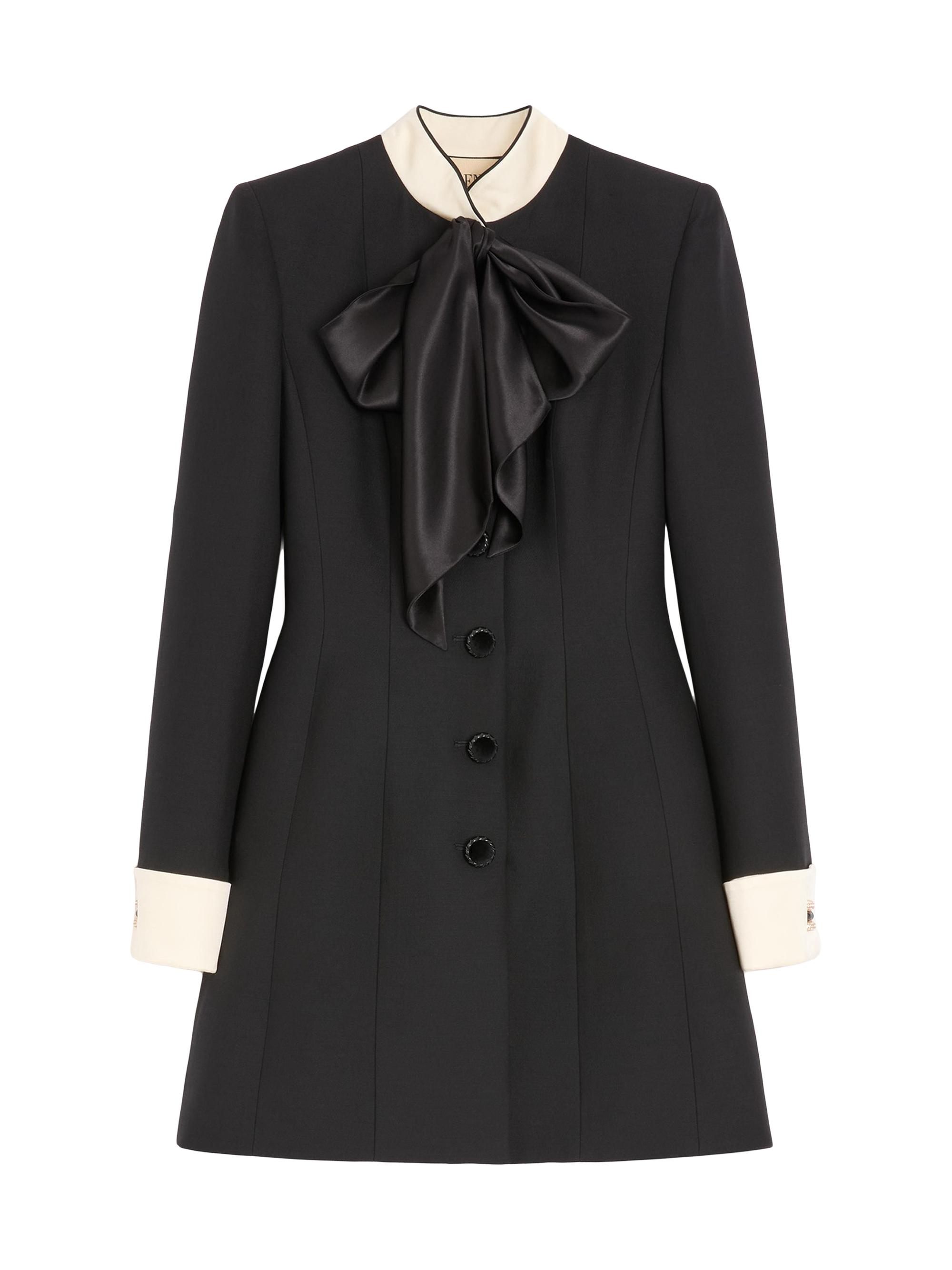 Valentino Garavani Women's Crepe Couture Short Dress - Black Champagne