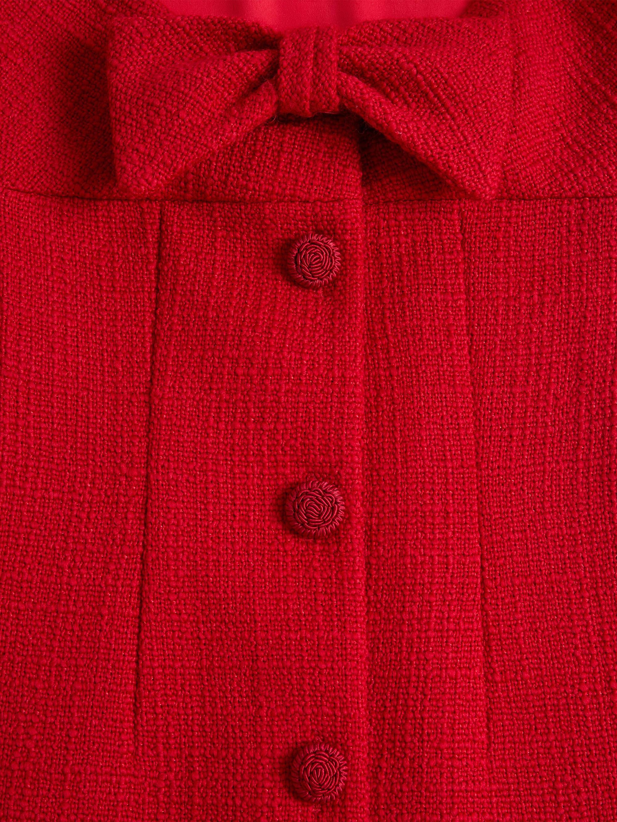 Short Dress Plain Wool Tweed