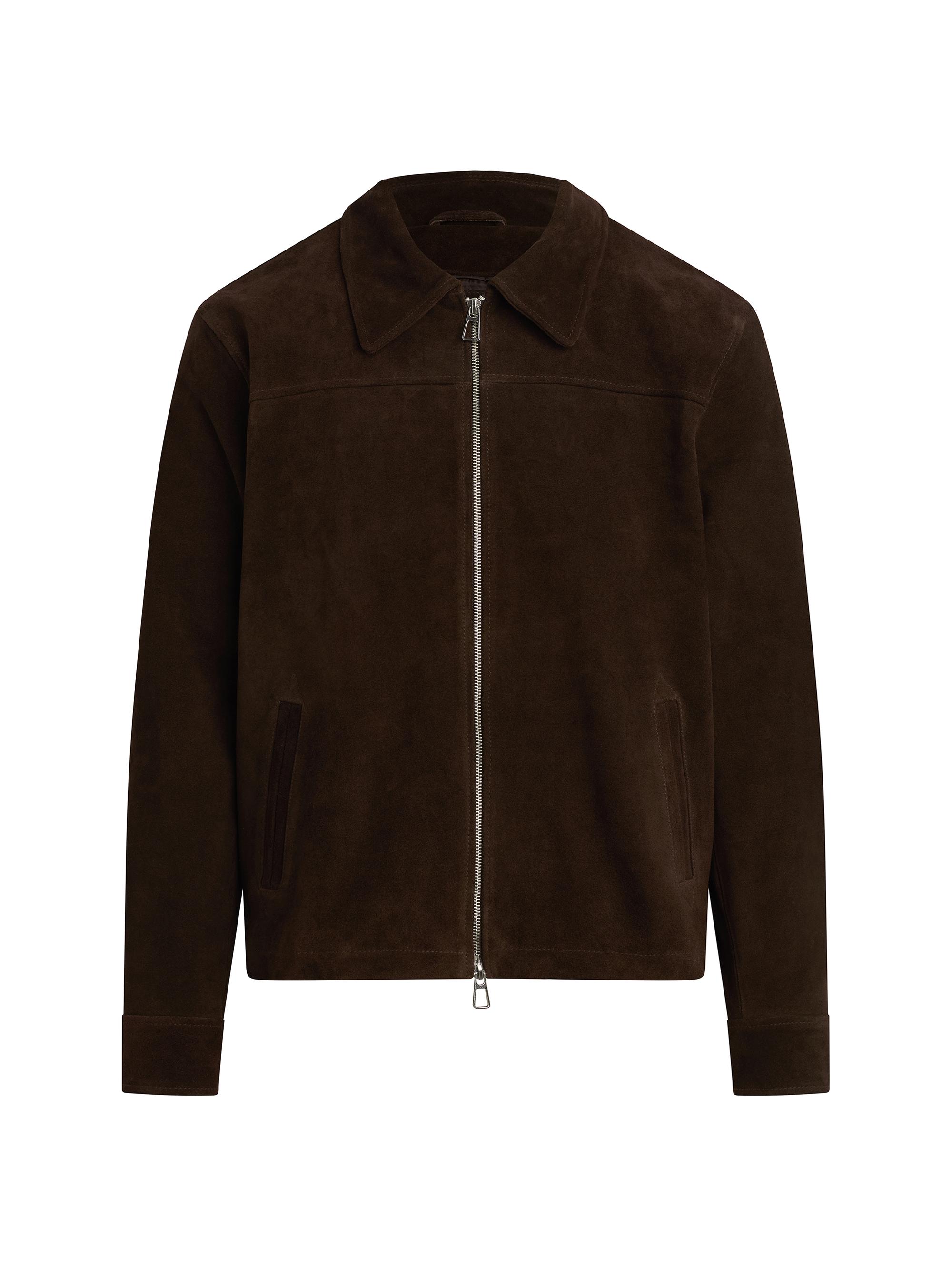 Joe's Jeans Men's Suede Zip-Front Jacket - Wren