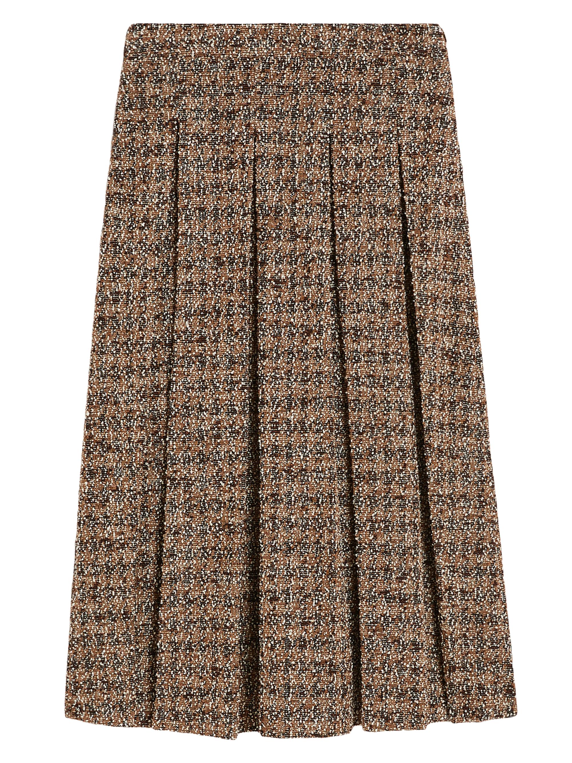 Max Mara Women's Bouclé Jersey Pleated Skirt