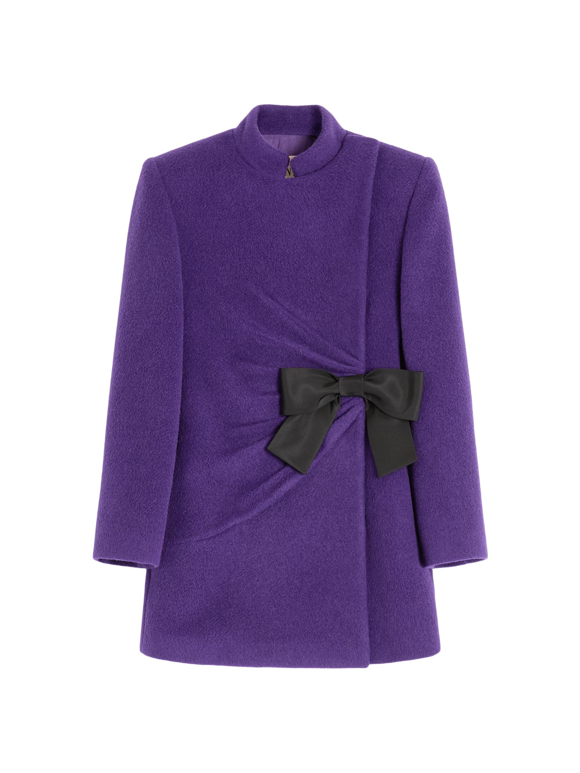 Valentino Garavani Women's Velour Peacoat - Purple Black