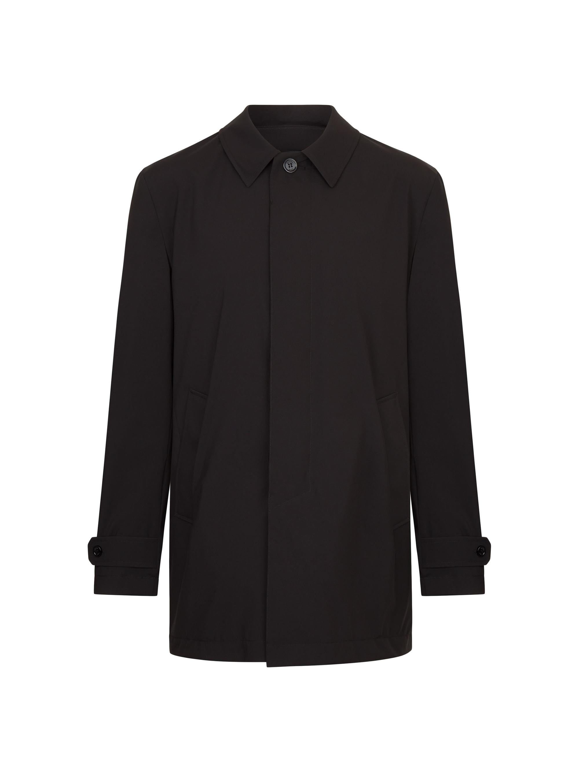 Giorgio Armani Long Wool Zip-Up Jacket | Saks Fifth Avenue