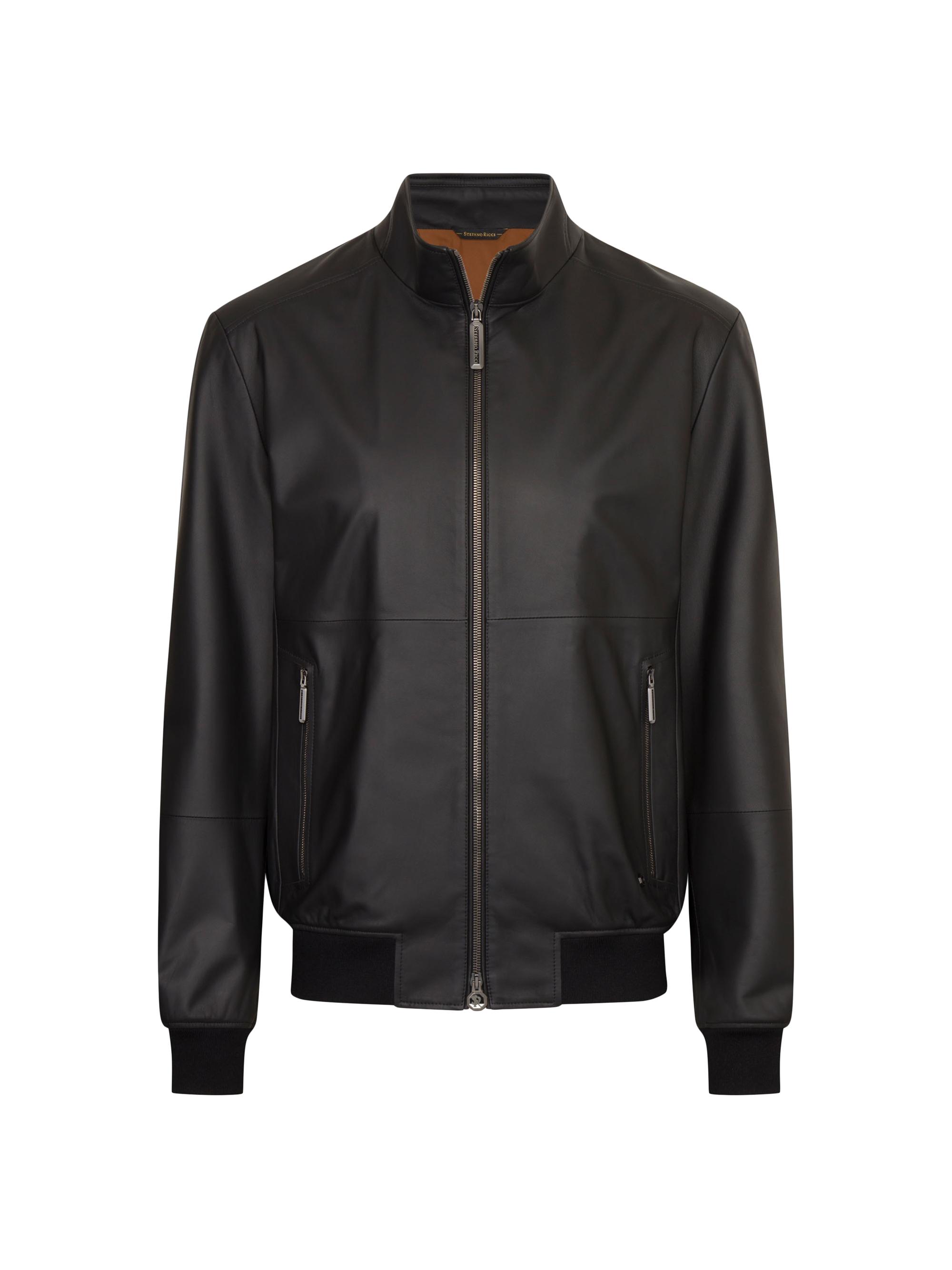 Emporio Armani Leather Bomber Jacket | Saks Fifth Avenue