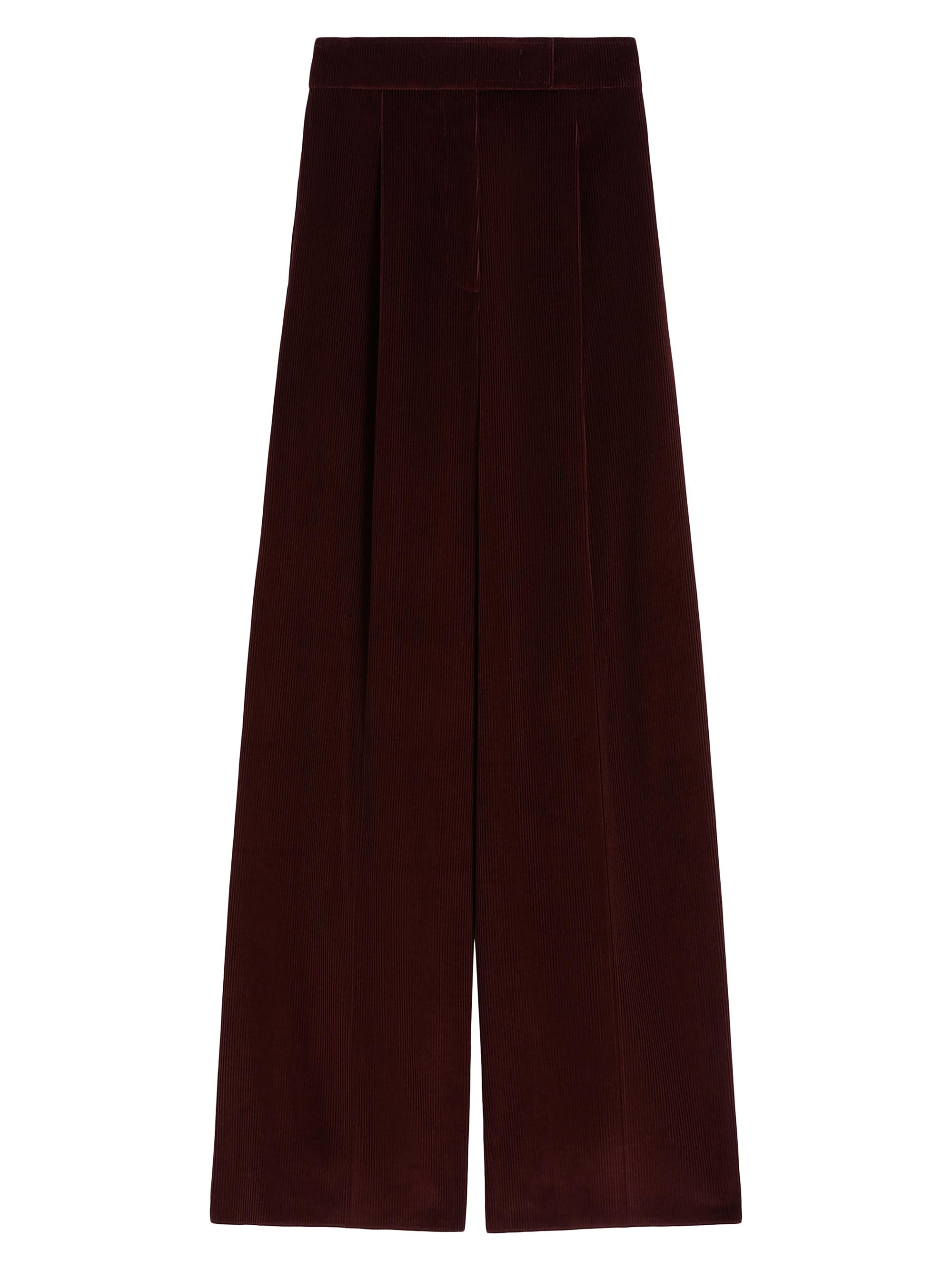 Max Mara Women's Wide Leg Corduroy Trousers - Cherry