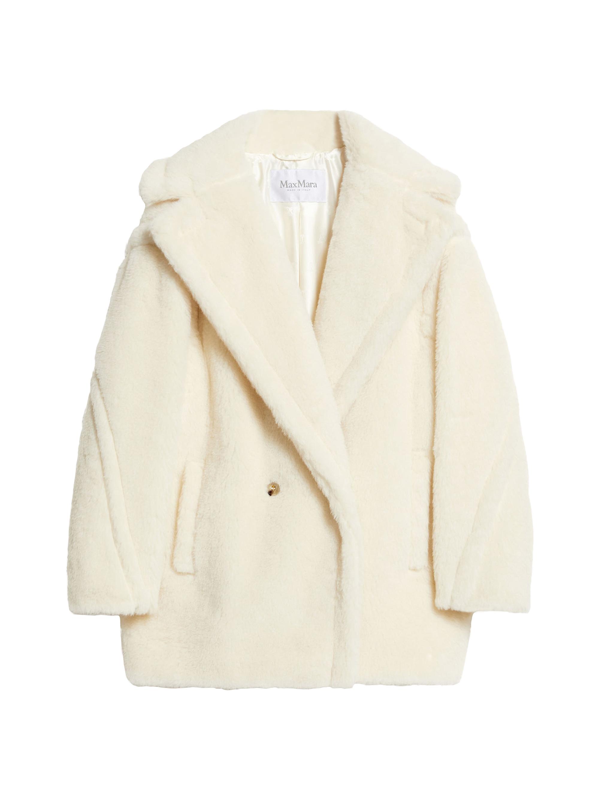 Max Mara Women's Olga Teddy Icon Alpaca and Wool Coat - White