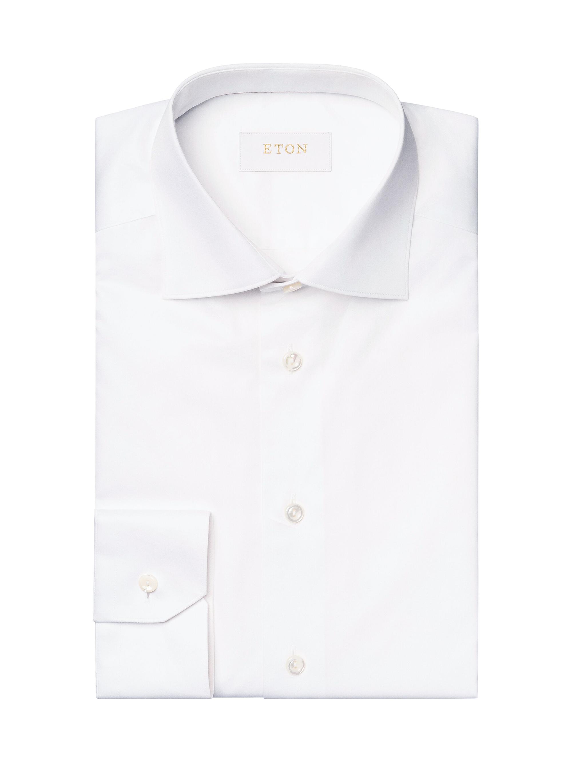 Eton Men's Slim-Fit Elevated Twill Shirt - White | Thumbnail 9