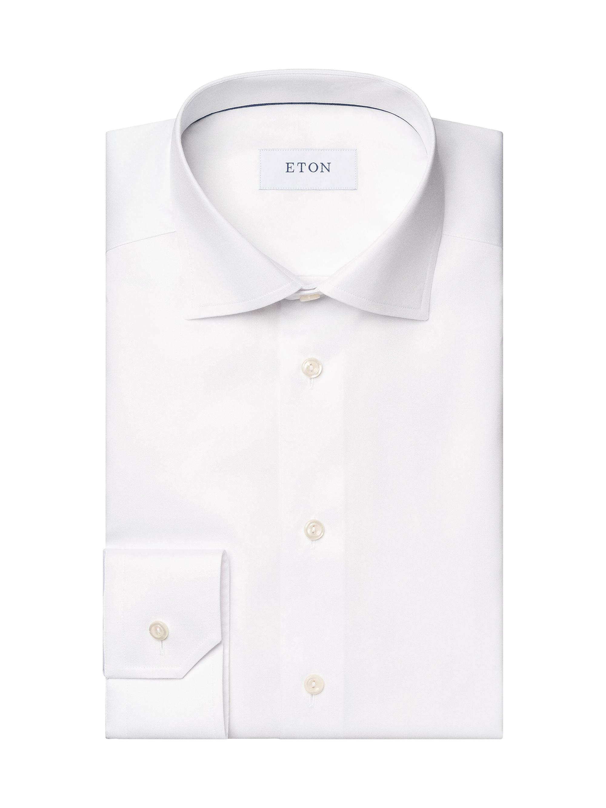 Eton Men's Super Slim Fit Twill Shirt - White