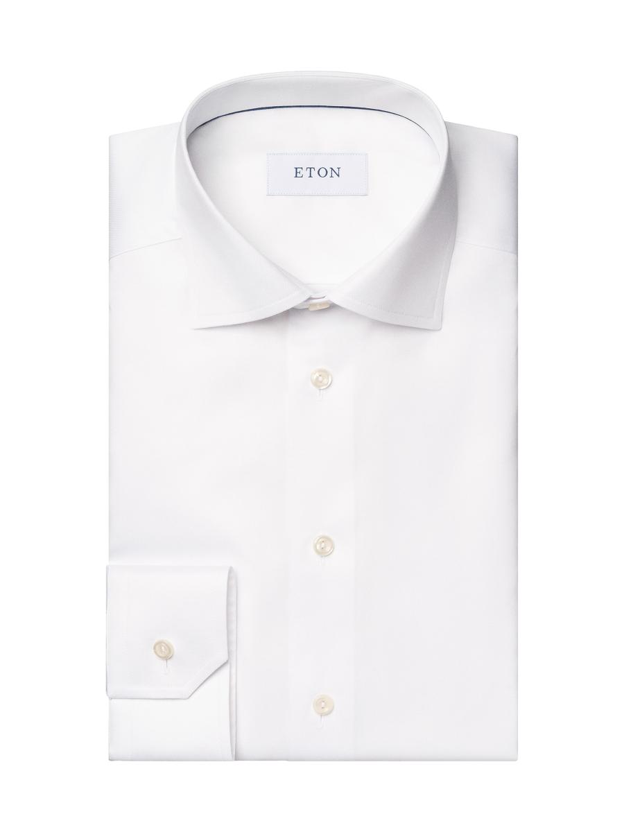 Eton Men's Super Slim Fit Twill Shirt In White