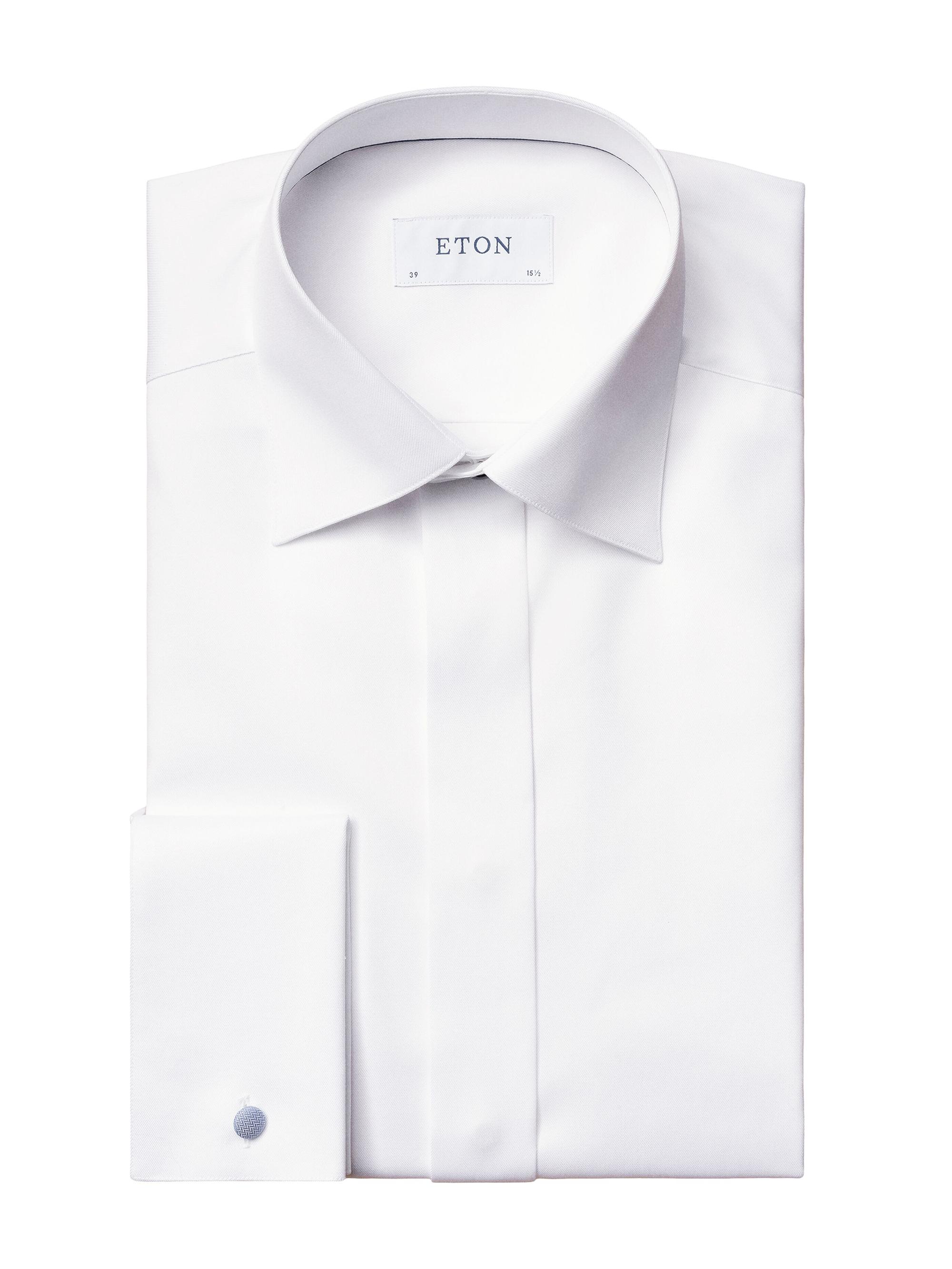 Eton Men's Contemporary-Fit Fly Front Formal Shirt - White