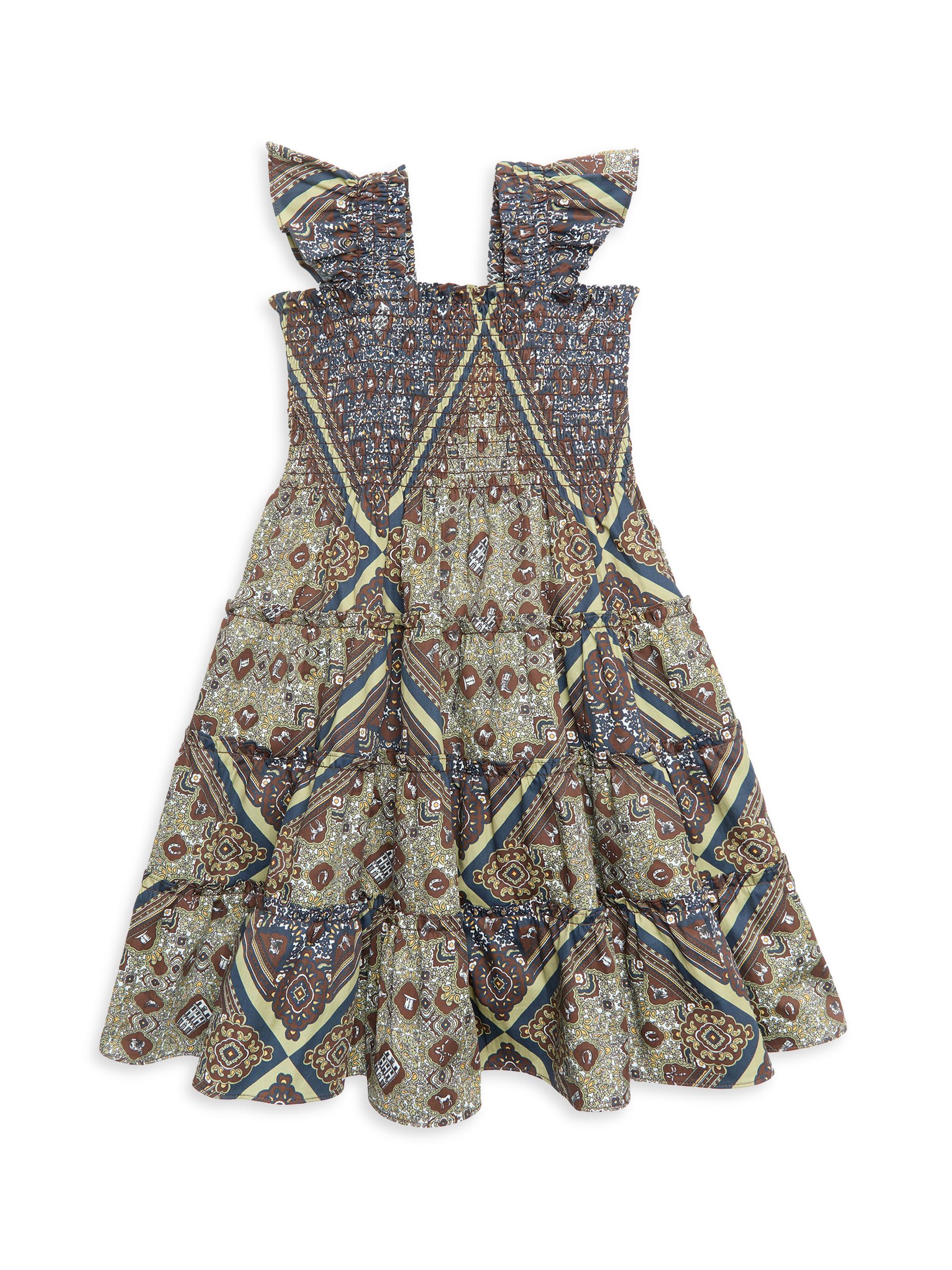 Hill House Home Little Girl's & Girl's Tiny Ellie Nap Dress - Equestrian Olive