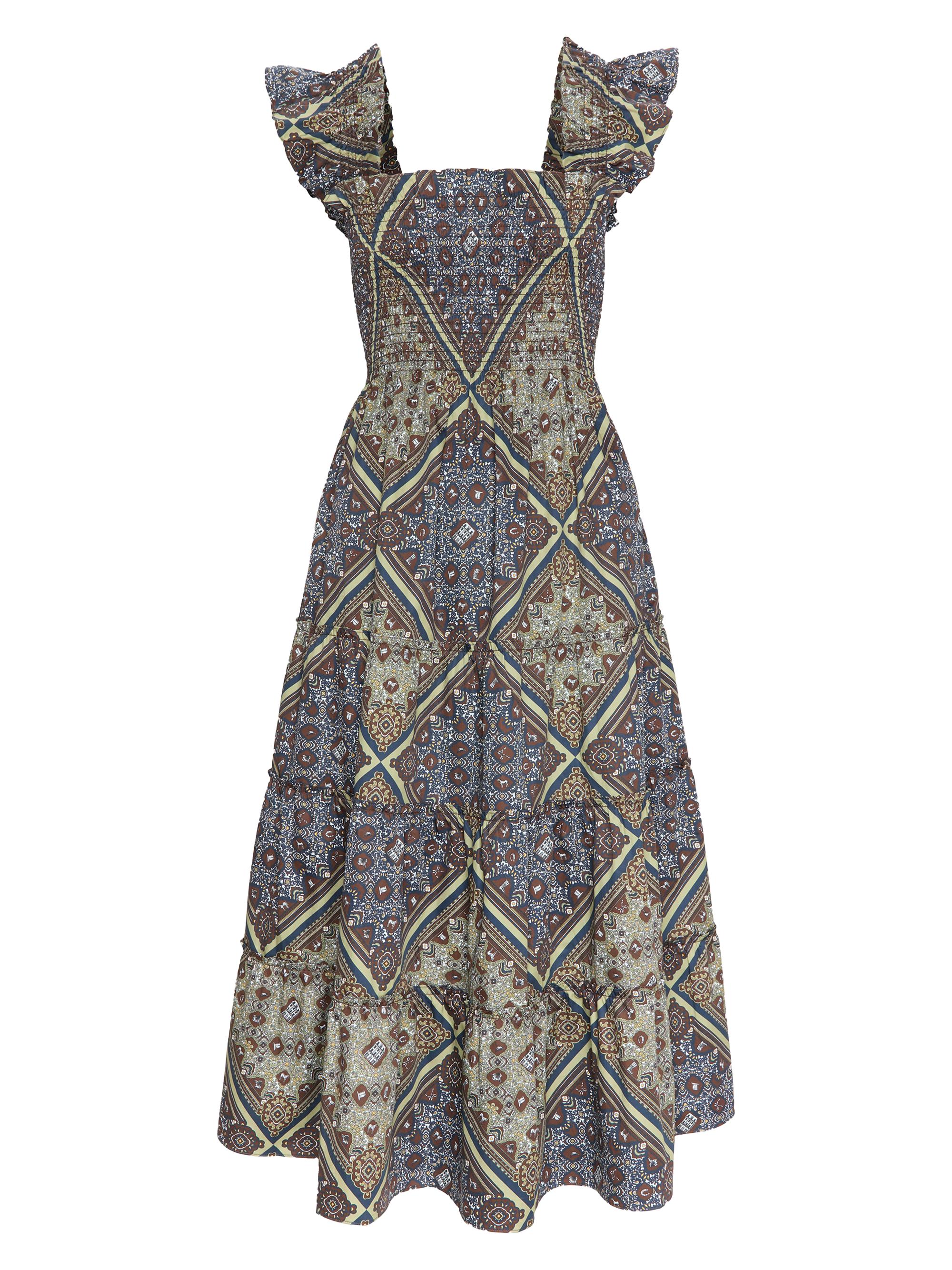 Hill House Home Women's The Ellie Nap Dress - Equestrian Scarf Olive