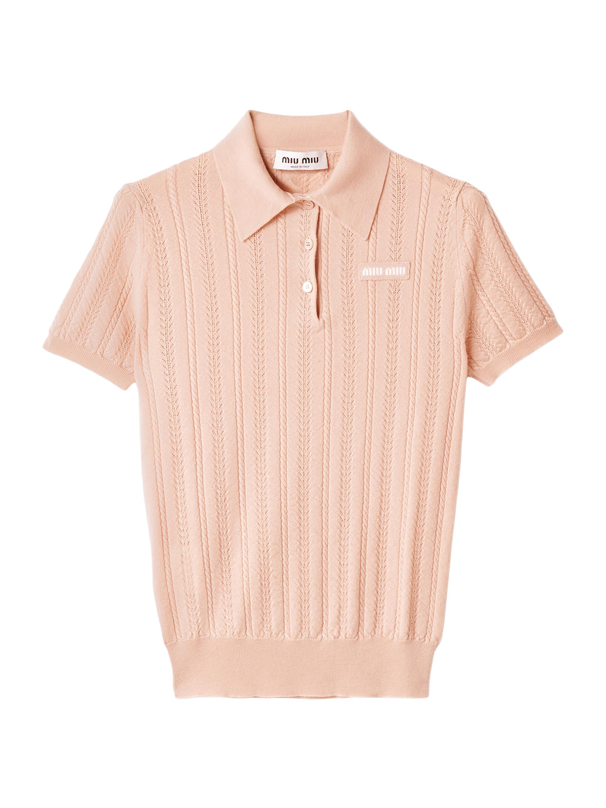 Miu Miu Women's Cashmere Polo Sweater - Pink