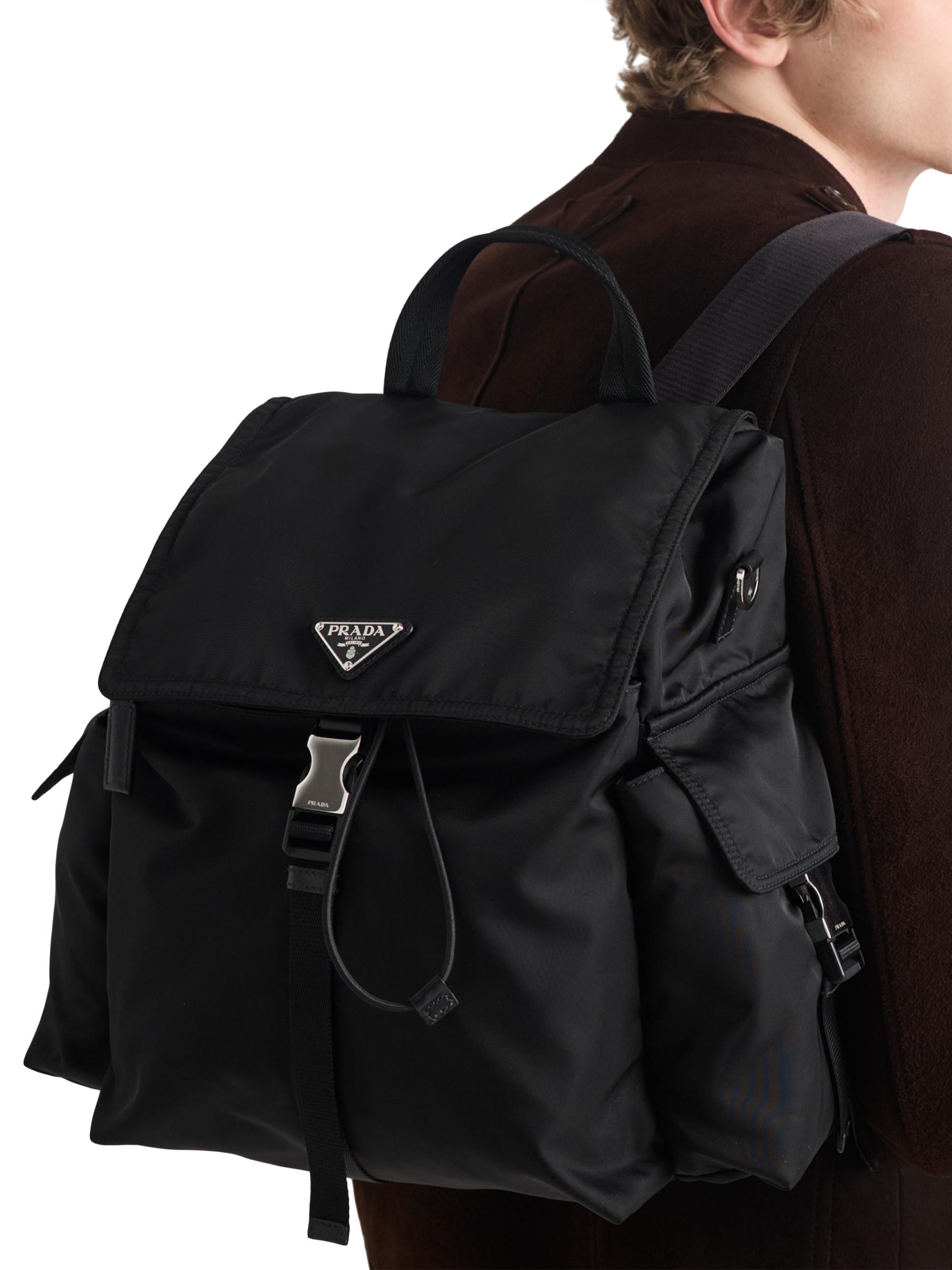 Prada Explore Re-Nylon and Leather Backpack | Saks Fifth Avenue